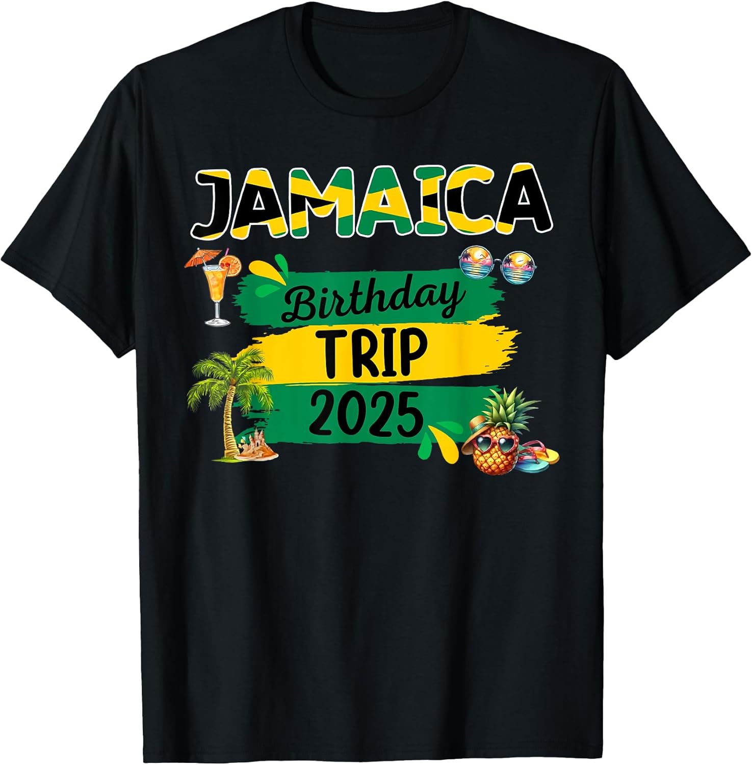 Jamaica Birthday Trip 2025 Family Matching T-Shirt for Fun Vacations - 1