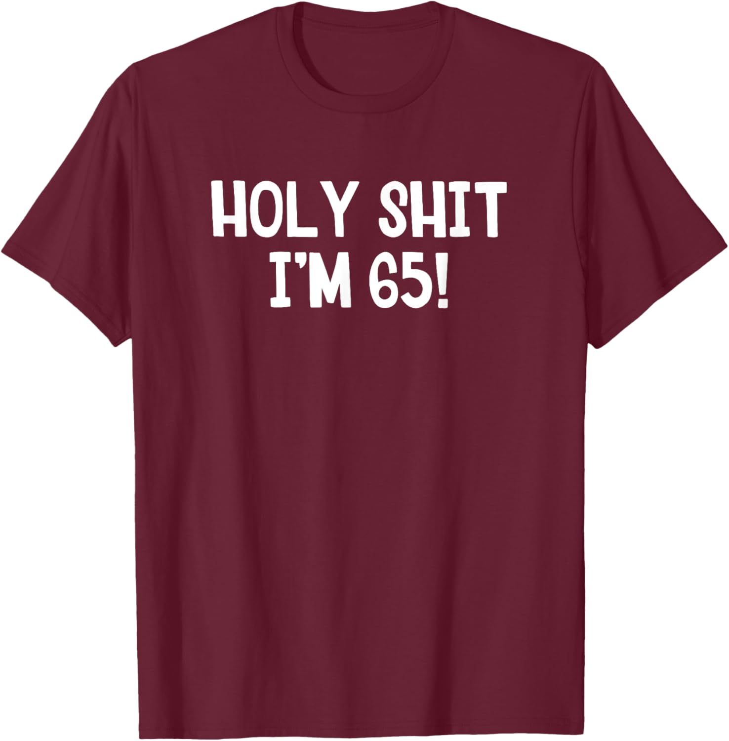 Holy Shit I'm 65 T-Shirt Fun Birthday Gift for Men and Women Stylish Design - 15
