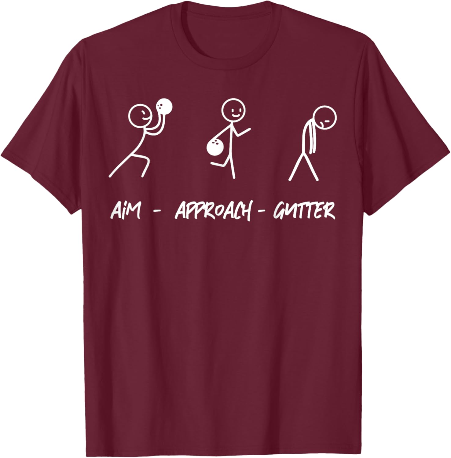 Aim Gutter Bowler T-Shirt for Bowling Lovers - Fun and Comfortable Wear - 7