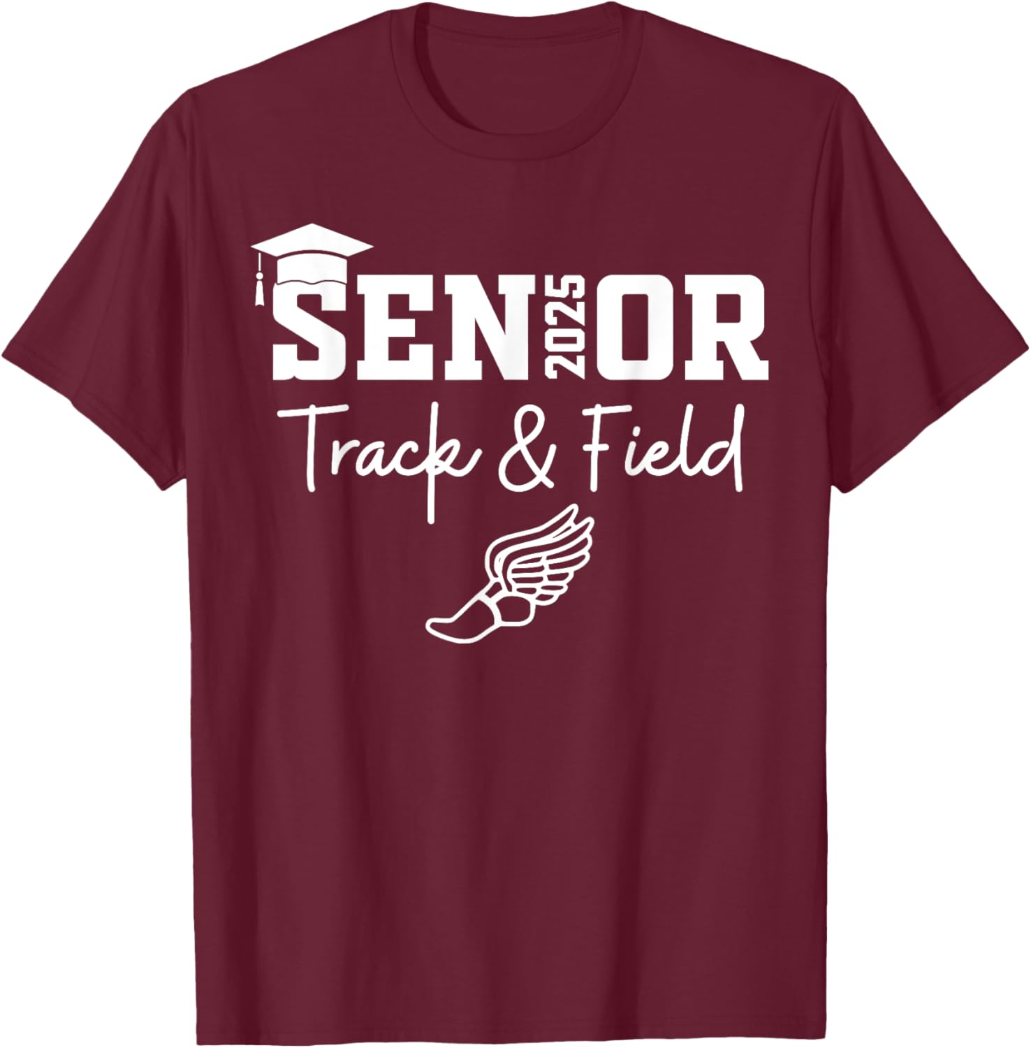 Track and Field Class of 2025 Graduation T-Shirt for Athletes - 10