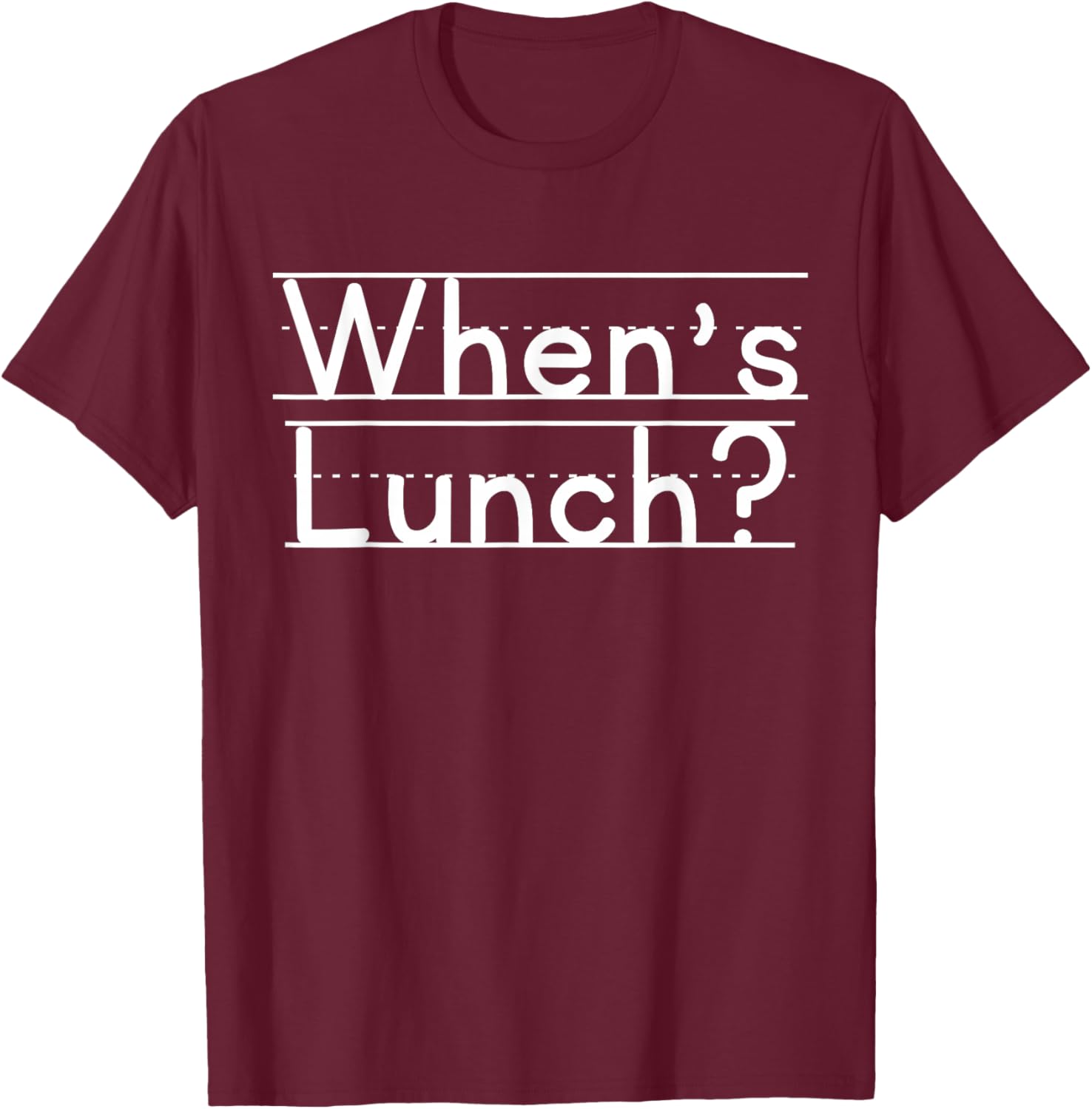 When's Lunch T-Shirt Fun Graphic Tee for Food Lovers and Foodies - 11