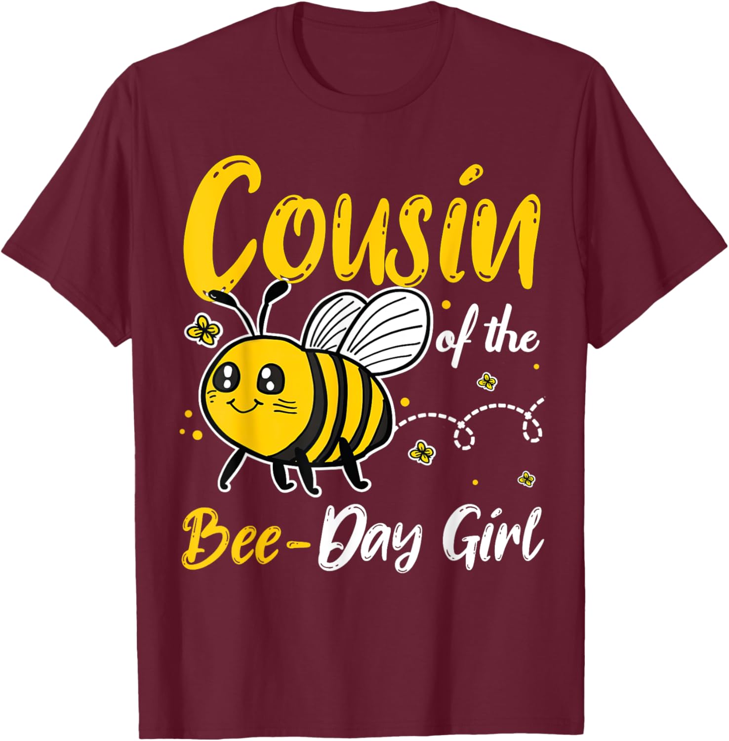 Cousin of the Bee Day Girl Birthday Squad Matching T-Shirt for Kids - 14