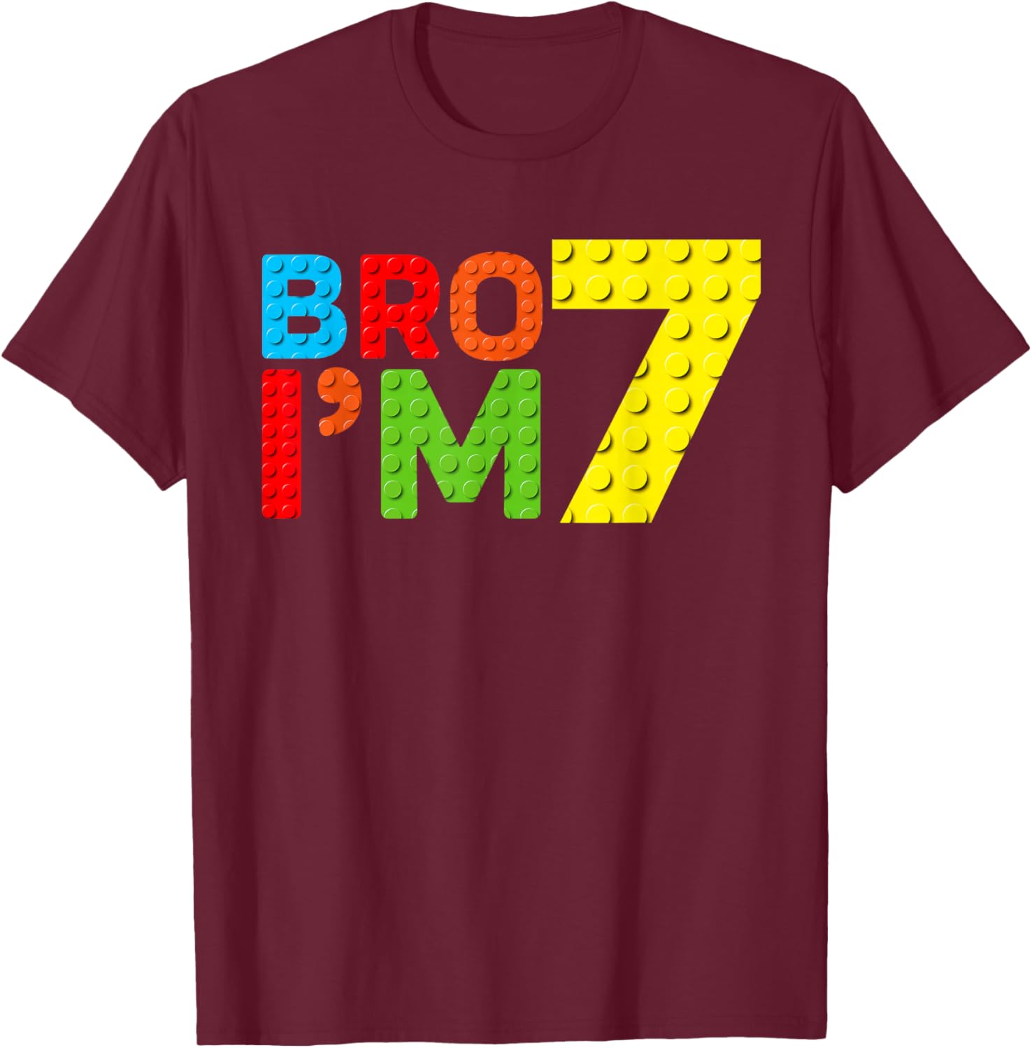 Adorable Boys 7th Birthday Building Block T-Shirt for Fun Celebration - 29