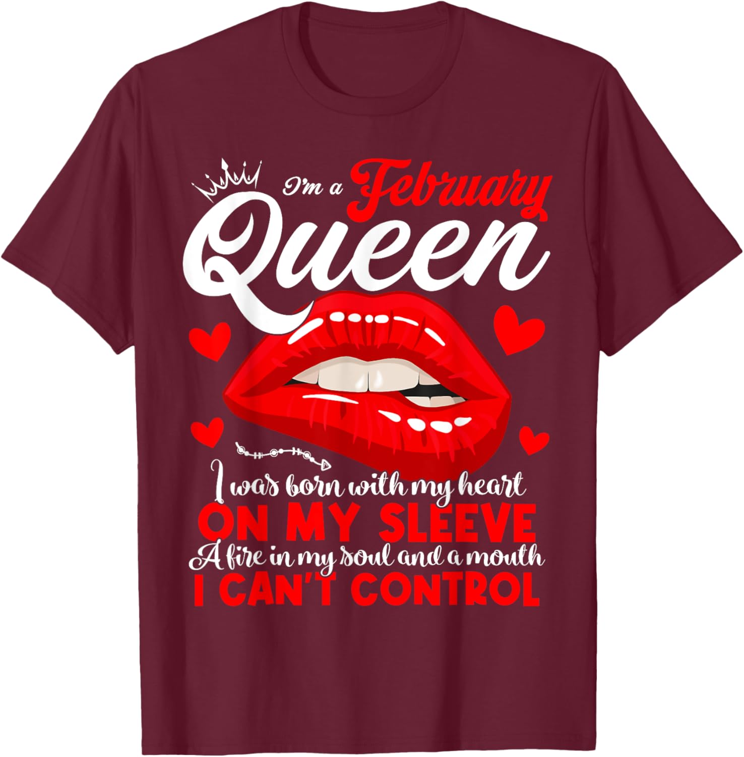 February Birthday Queen T-Shirt for Women and Girls - Celebrate Your Shine - 16