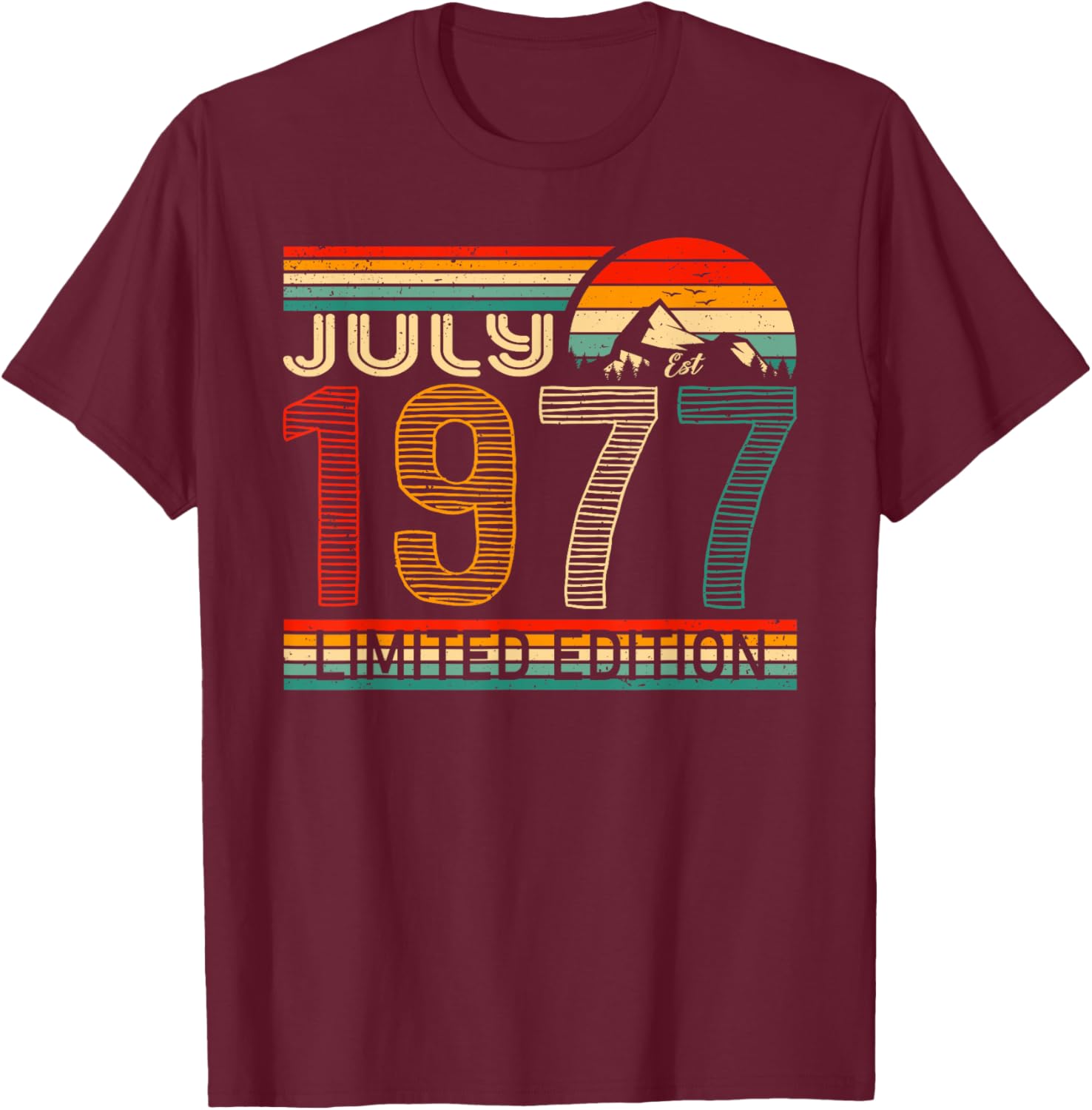 Classic July 1977 Vintage Birthday T-Shirt for Nostalgic Celebrations - 10