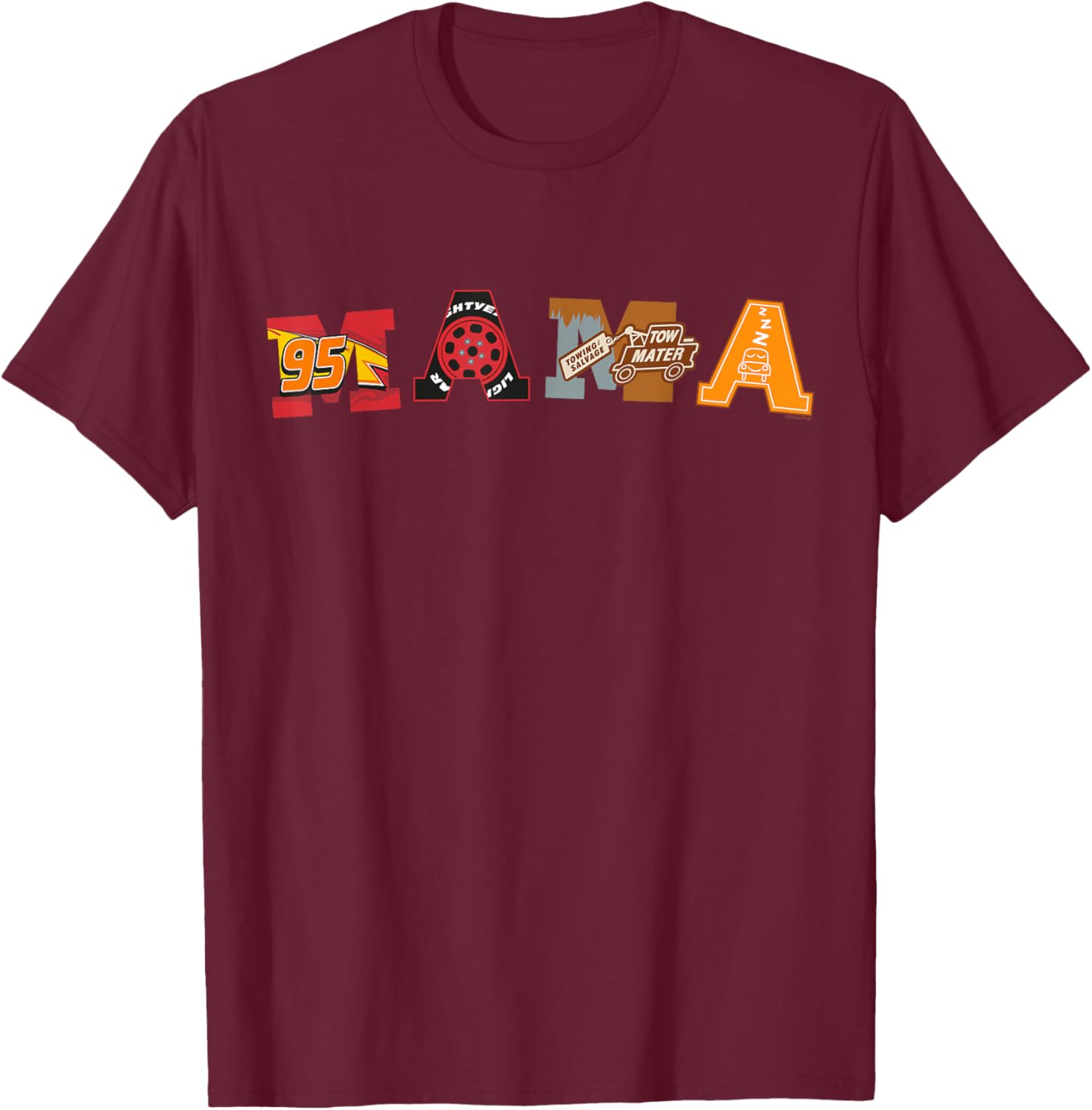 Disney Pixar Cars Mama T-Shirt Perfect for Mother's Day Birthday Gift - 7