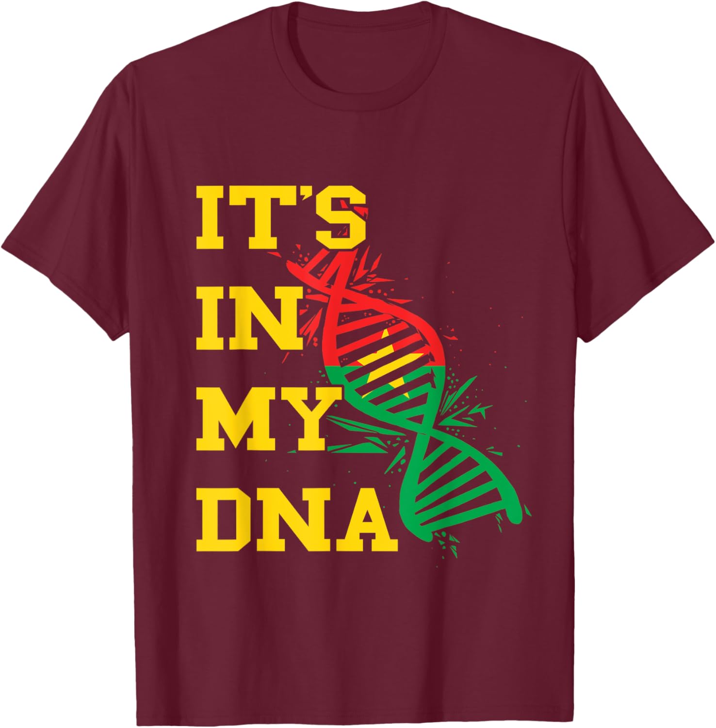 Burkina Faso Flag DNA Pride T-Shirt for Proud Burkina Fasoans - 12