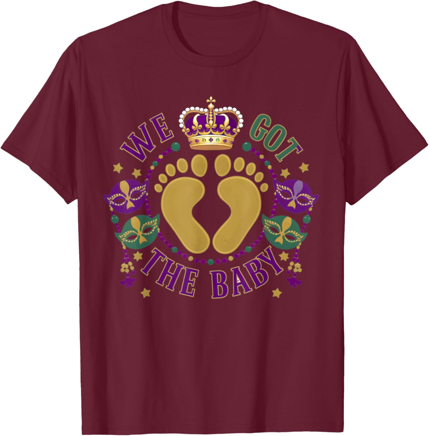 We Got The Baby Mardi Gras Pregnancy Announcement T-Shirt for Moms - 13