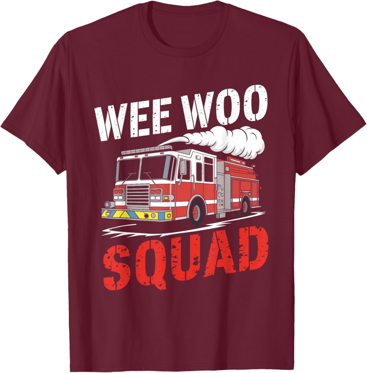Wee Woo Squad Funny Firefighter Fire Truck T-Shirt for Men and Women - 8