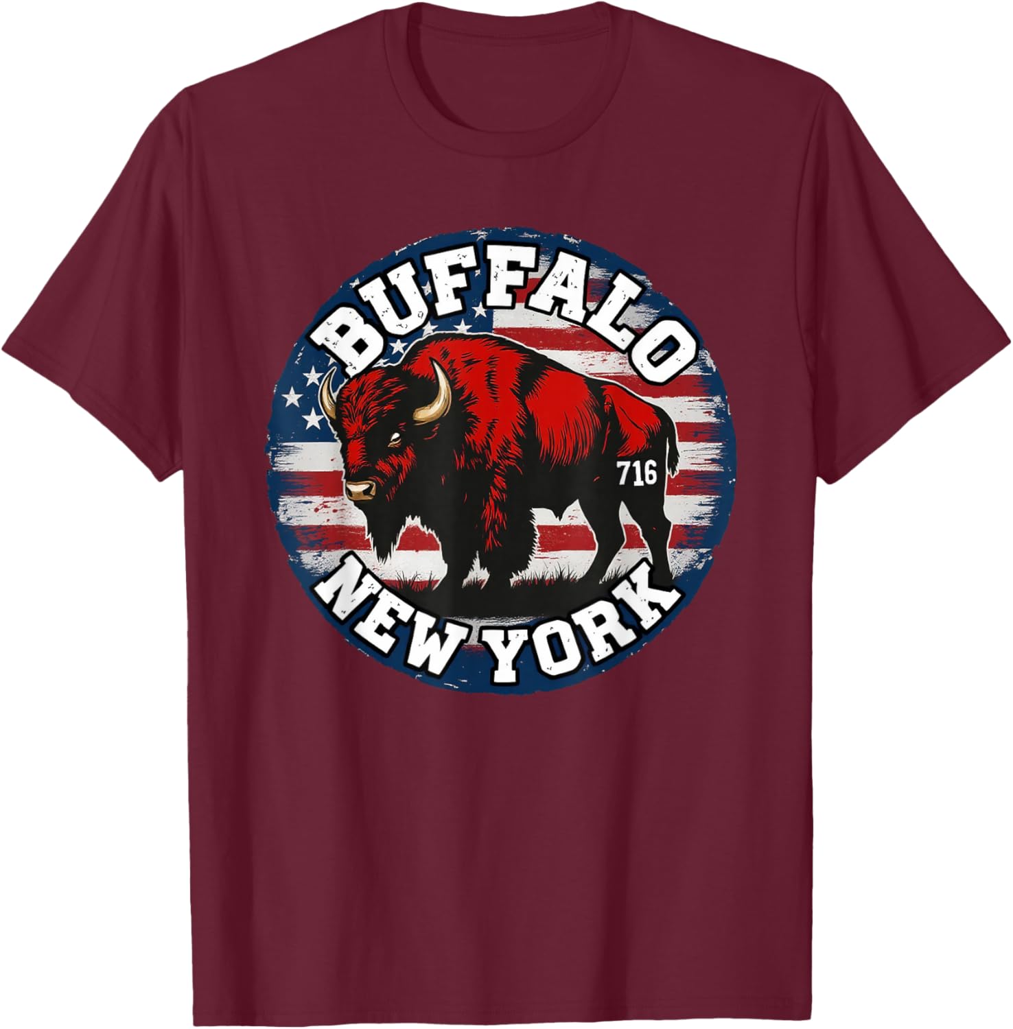 Buffalo New York Bison 716 Area Code Pride T-Shirt for WNY Fans - 13