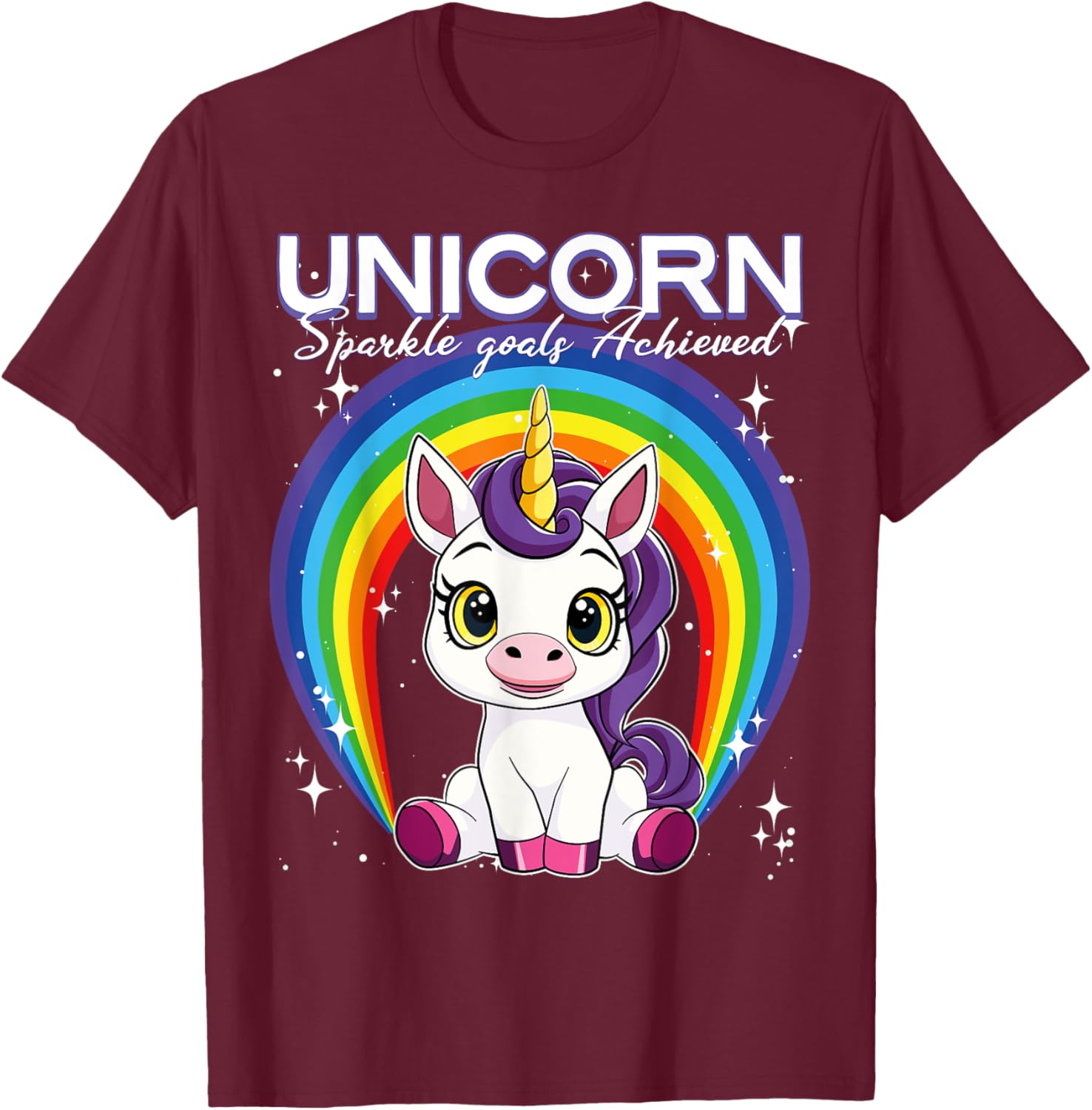 Unicorn Sparkle Goals Achieved T-Shirt for Dreamers and Believers - 2
