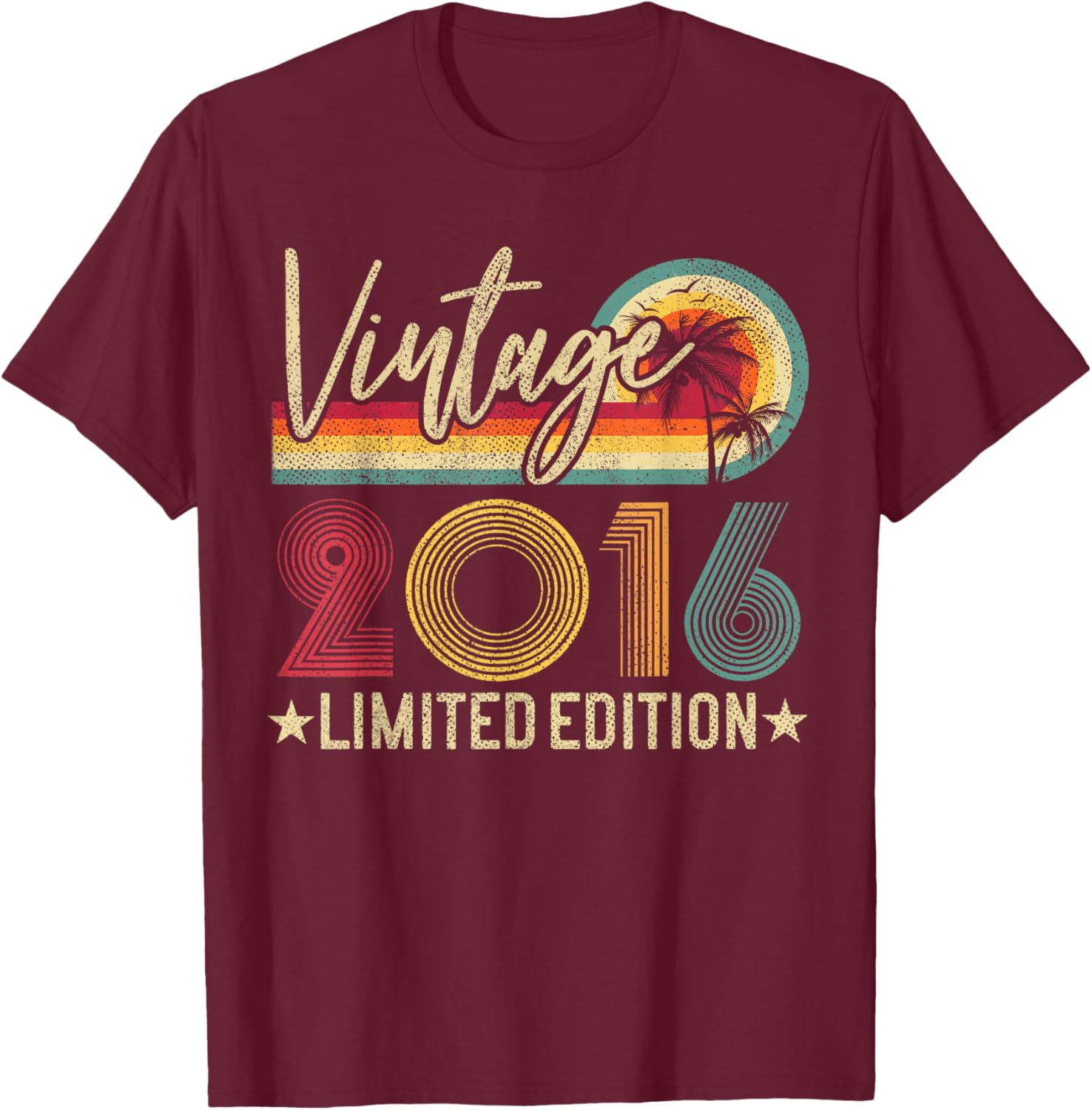 Limited Edition Vintage 2016 9th Birthday T-Shirt for Kids - 12