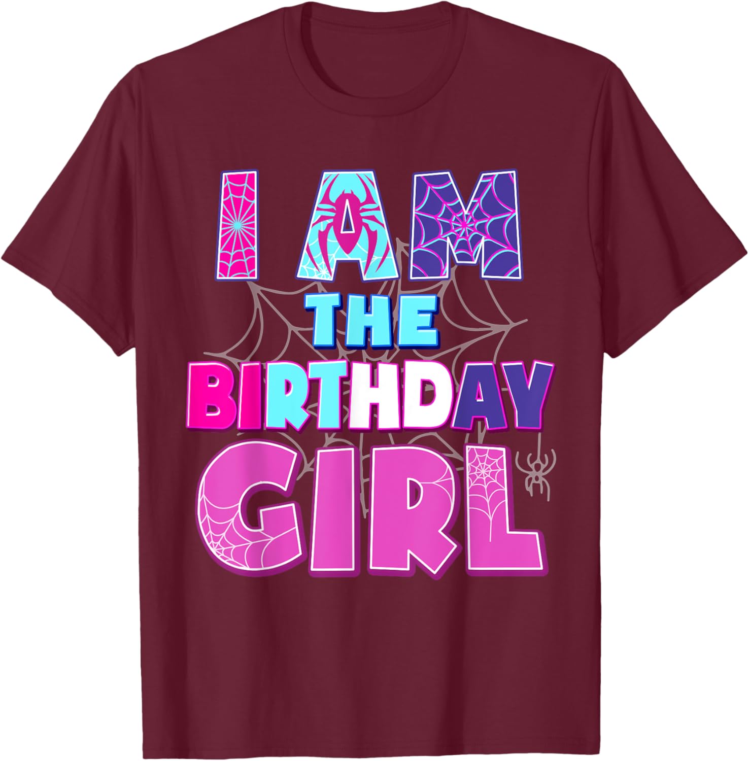 Funny Birthday Girl Spider T-Shirt for Birthday Party Fun - 15