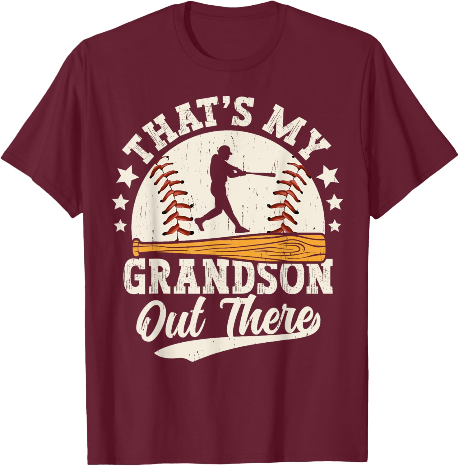 Baseball Grandma Grandpa That's My Grandson Out There T-Shirt - 6