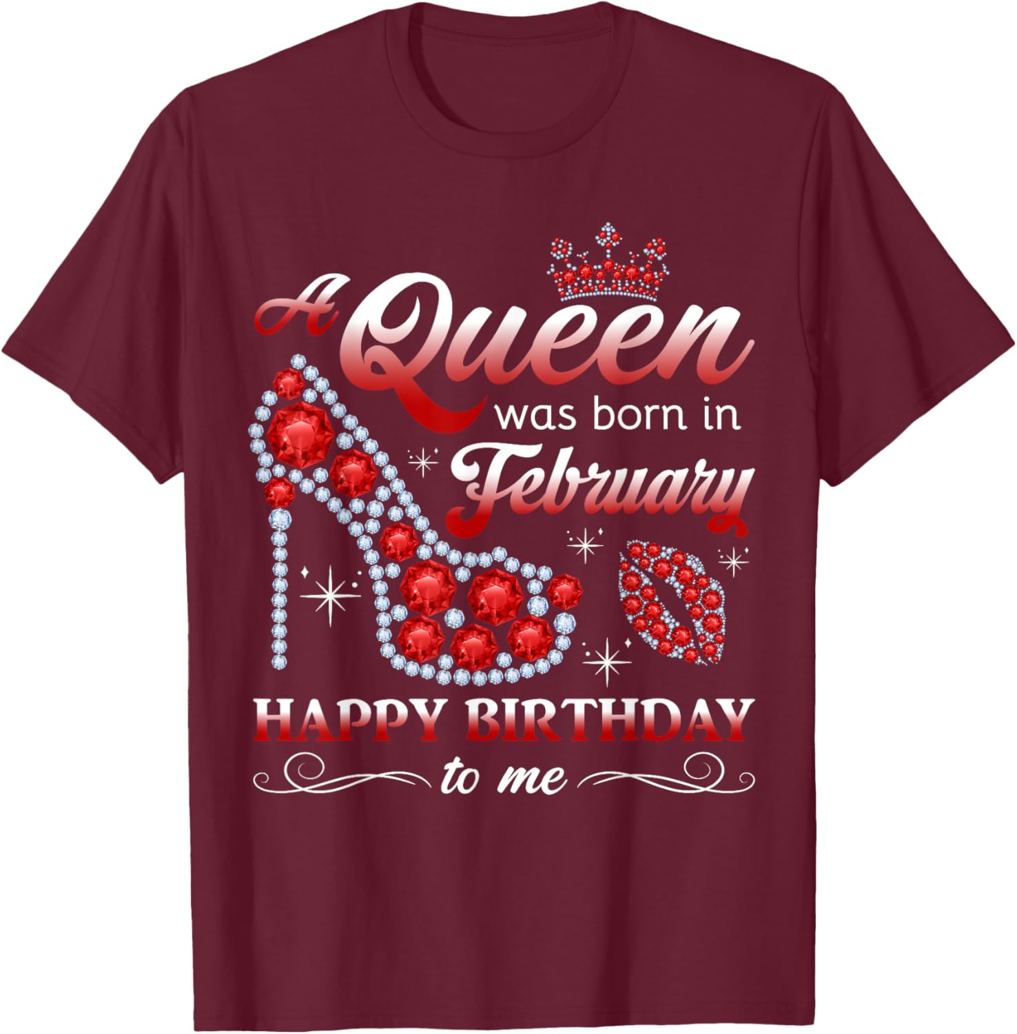 February Birthday Queen T-Shirt for Women and Girls - Celebrate in Style - 10