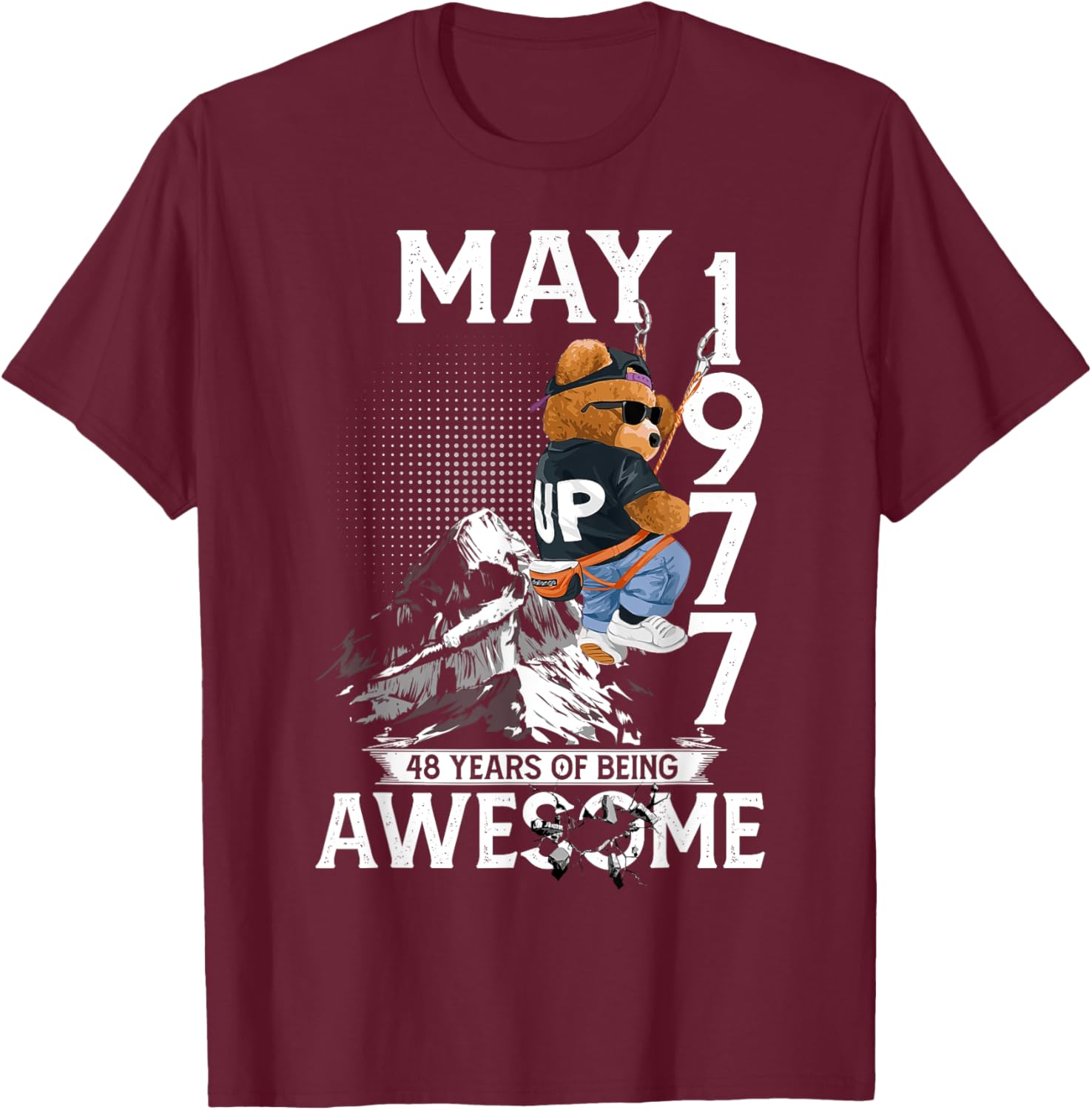 48th Birthday Bear Legends May 1977 T-Shirt for Men 48 Years Old - 10