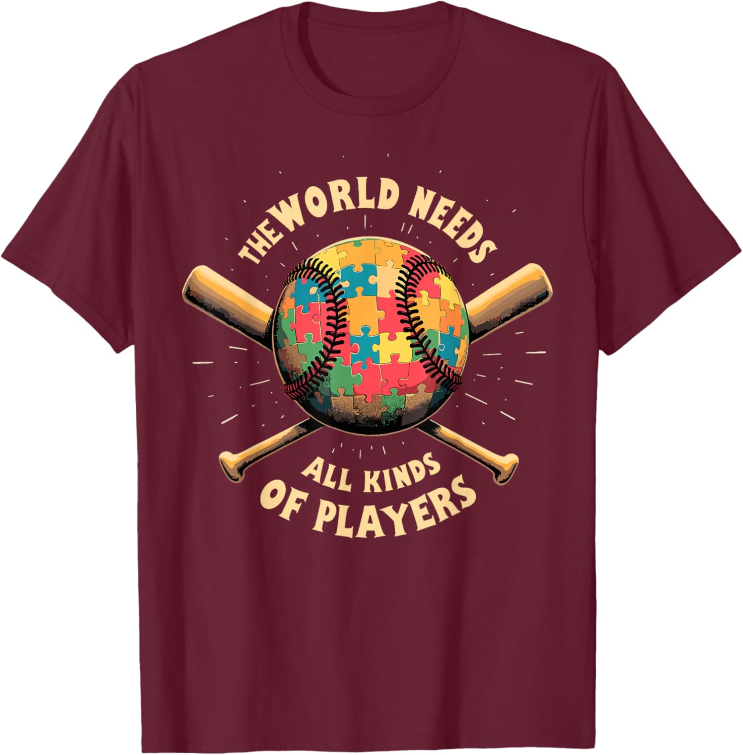 Autism Awareness Support T-Shirt for Baseball Players and Fans - 27