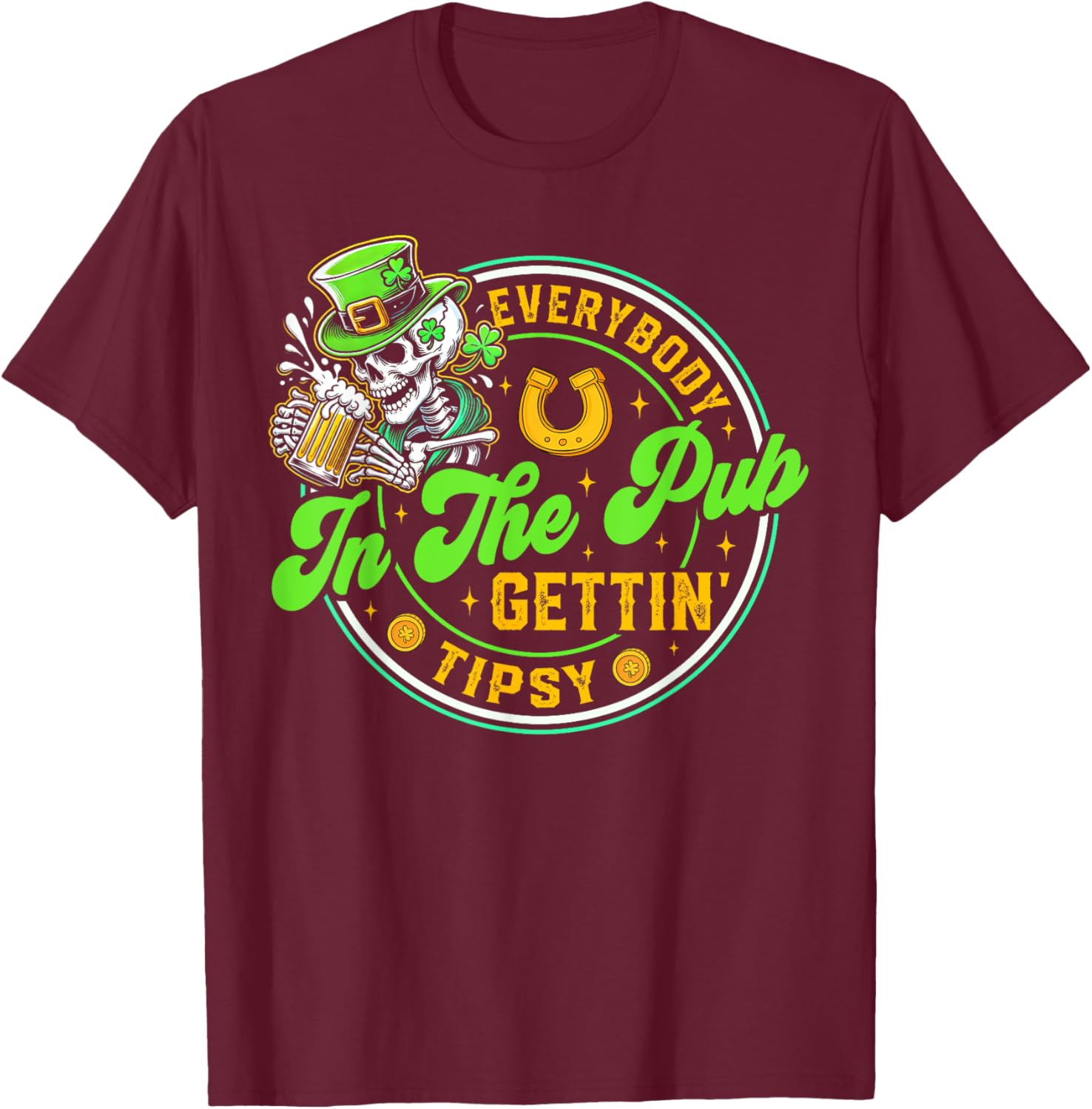 Tipsy in the Pub St Patricks Day T-Shirt for Men and Women - 1