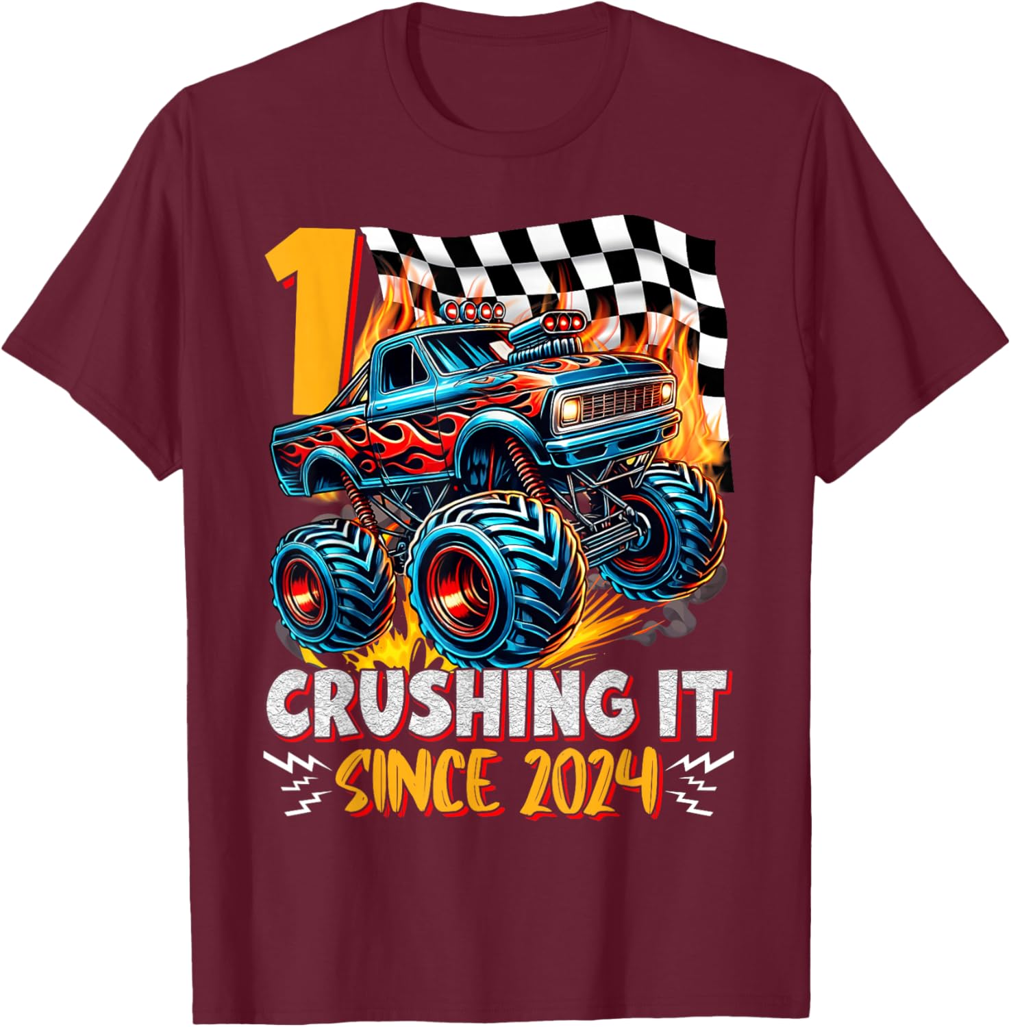 Birthday Monster Truck T-Shirt for 1 Year Old Boys - 1st Birthday Fun - 15