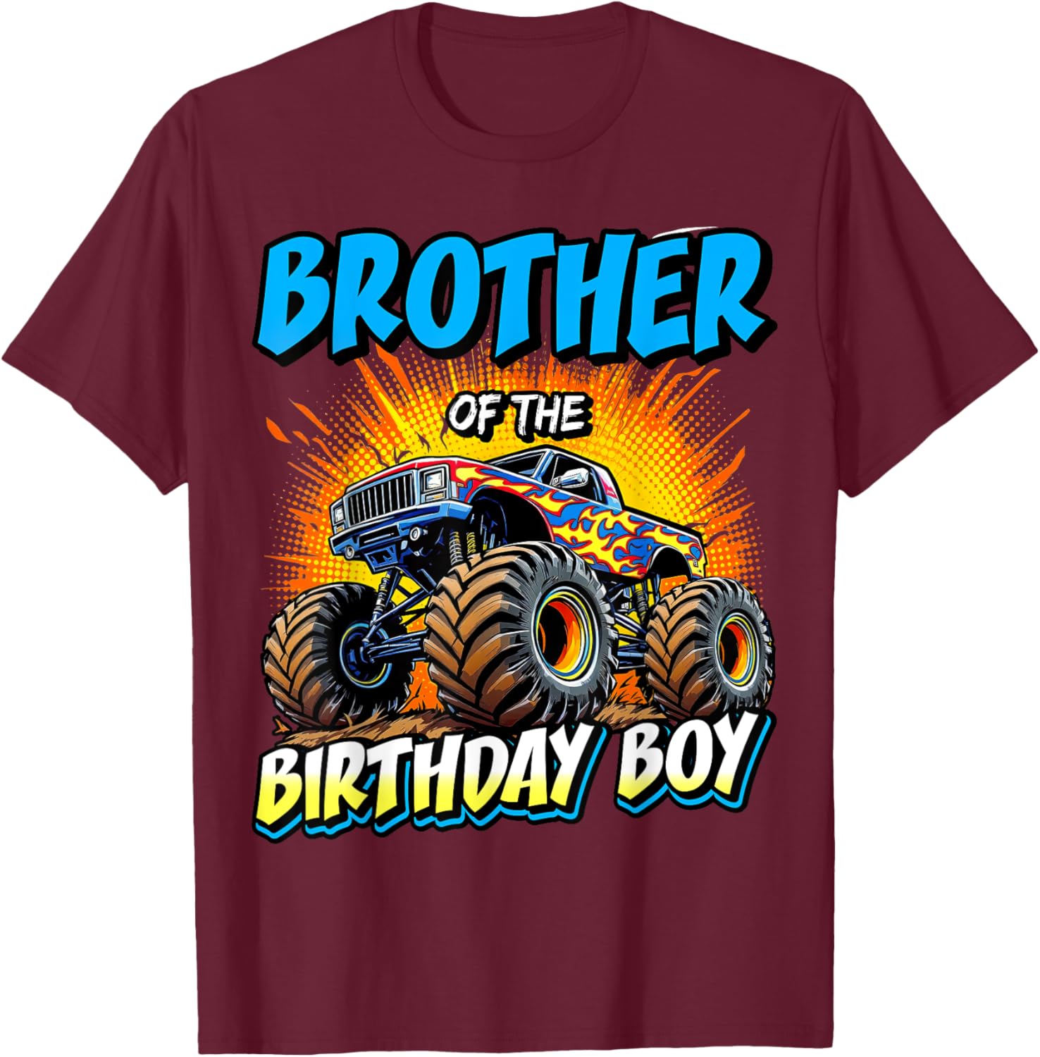 Brother of the Birthday Boy Monster Truck T-Shirt for Fun Celebrations - 10