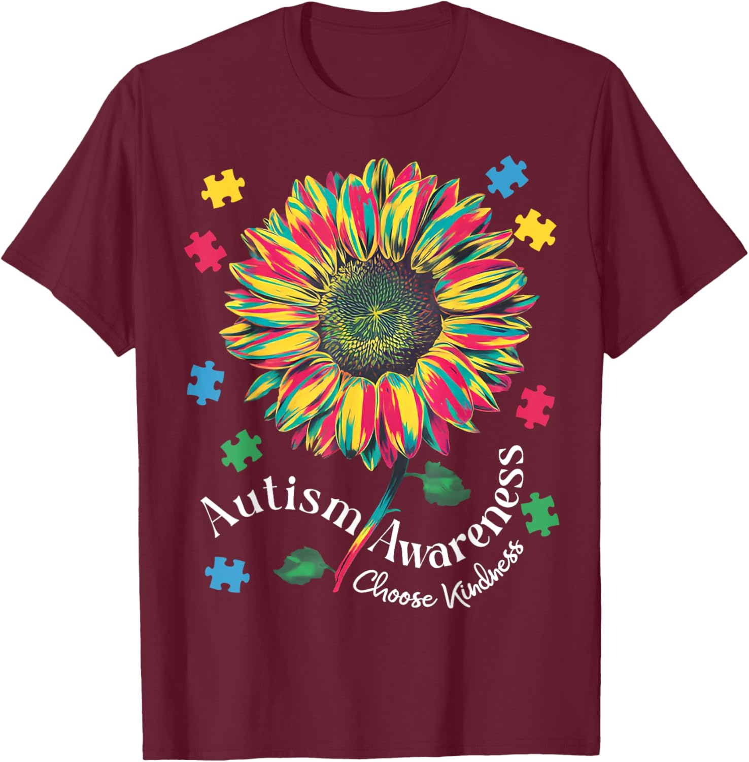 Autism Awareness Choose Kindness T-Shirt for Boys and Girls - 17