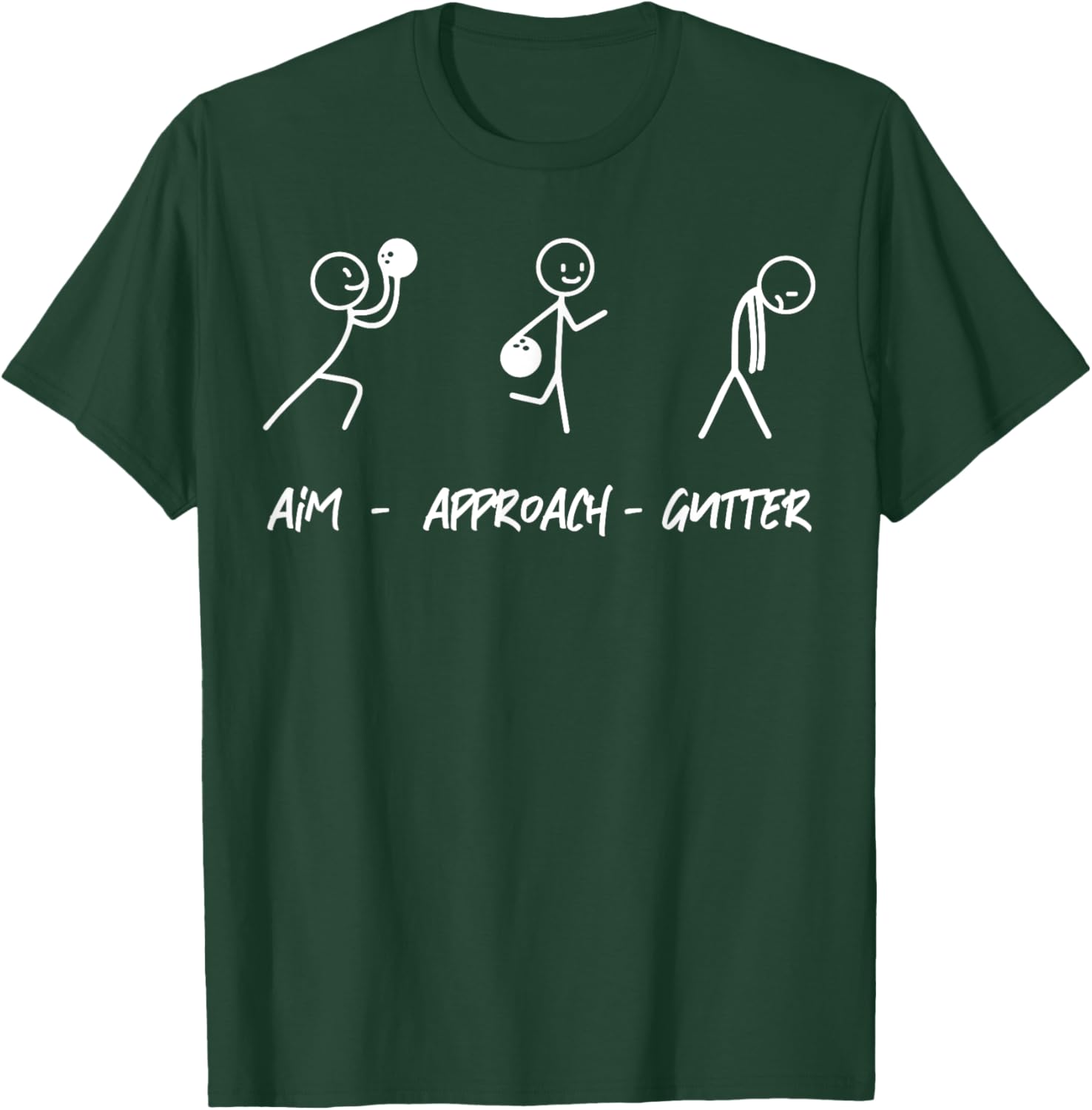 Aim Gutter Bowler T-Shirt for Bowling Lovers - Fun and Comfortable Wear - 9