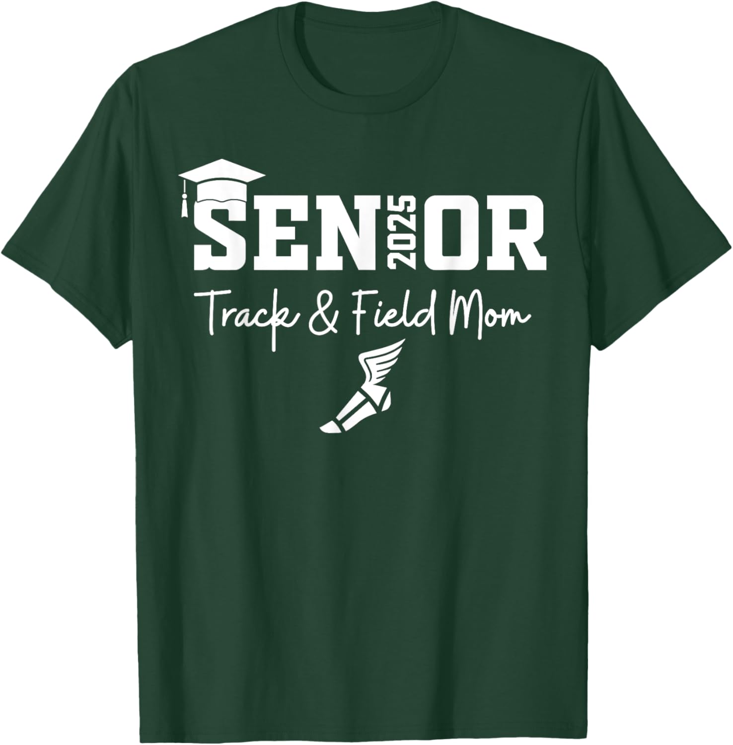 Track and Field Senior Mom Class of 2025 Graduation T-Shirt for Proud Moms - 13