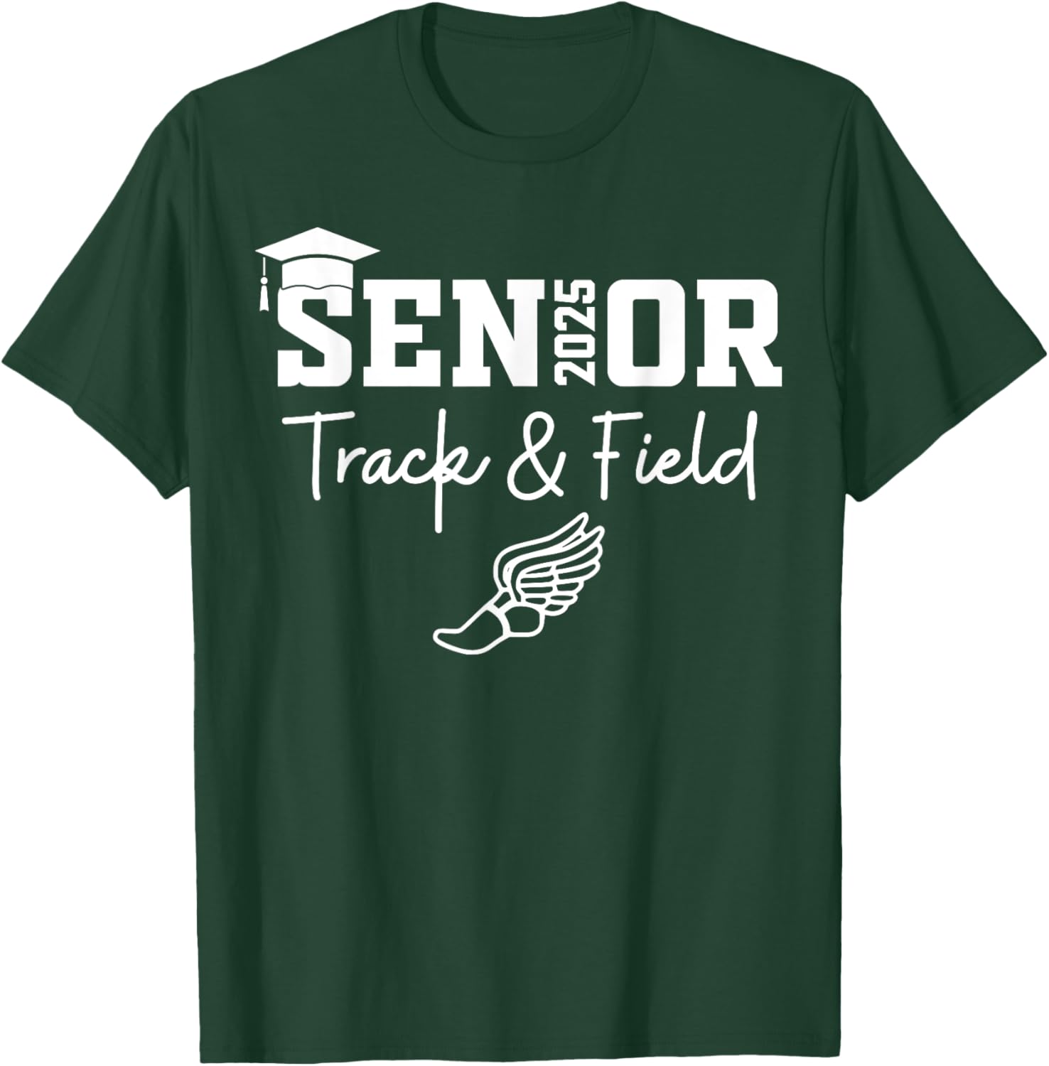 Track and Field Class of 2025 Graduation T-Shirt for Athletes - 12