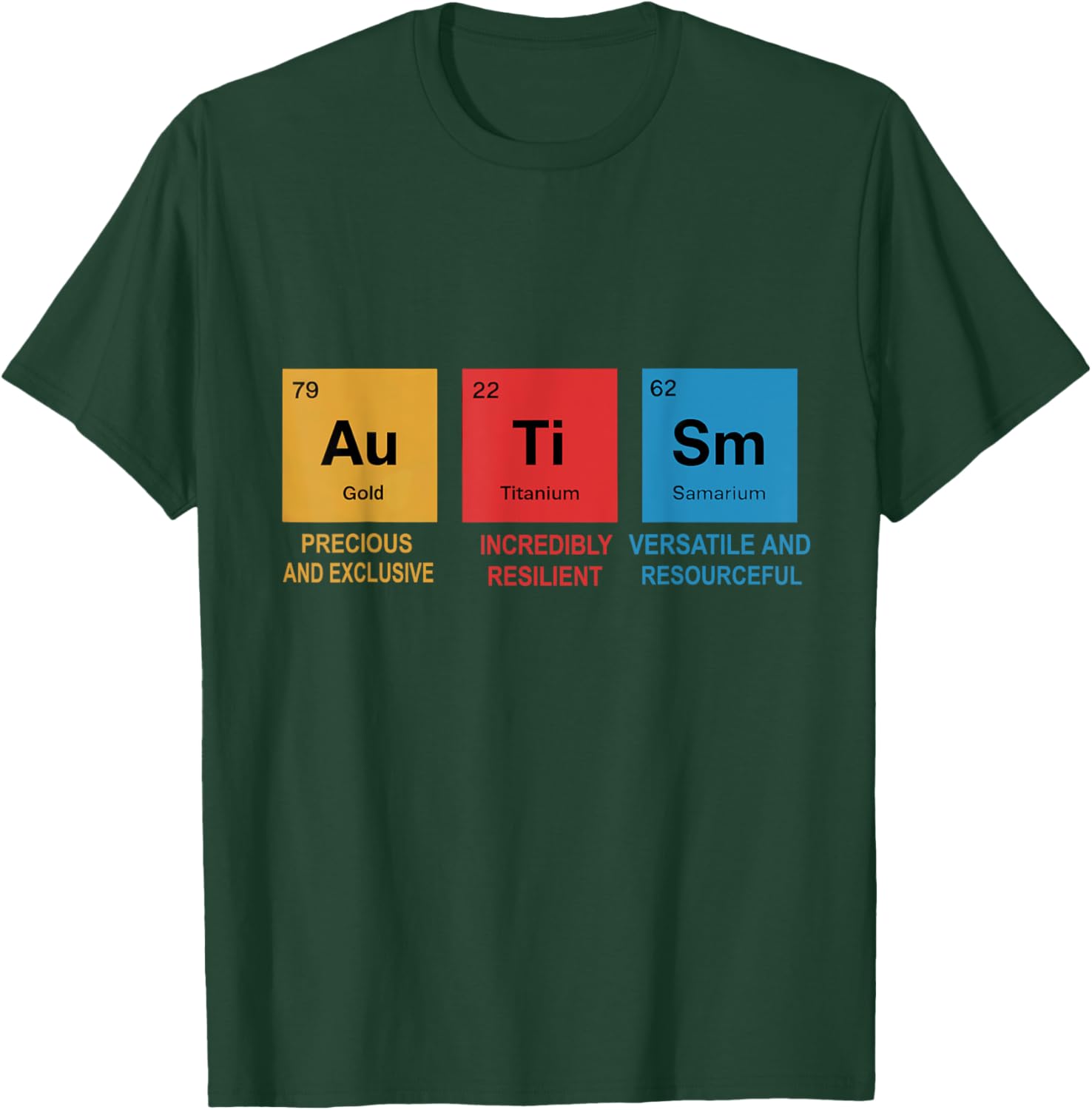 Autism Awareness T-Shirt with Chemistry Periodic Table for Men, Women, Kids - 5
