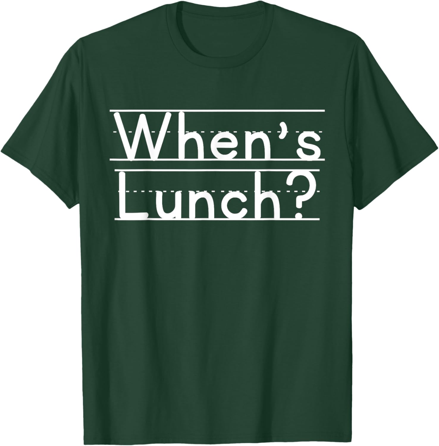 When's Lunch T-Shirt Fun Graphic Tee for Food Lovers and Foodies - 5