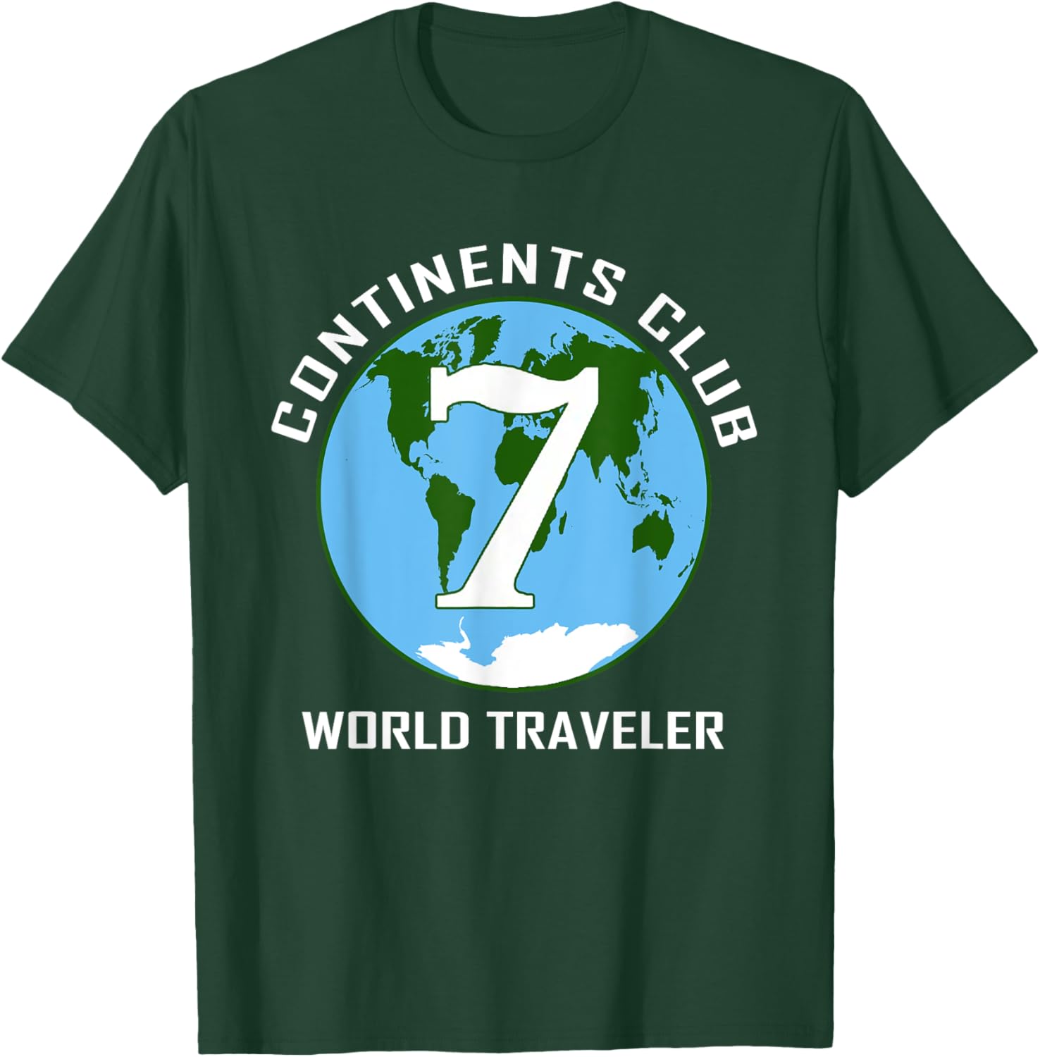 7 Continents World Traveler Club Double-Sided T-Shirt for Adventurers - 12