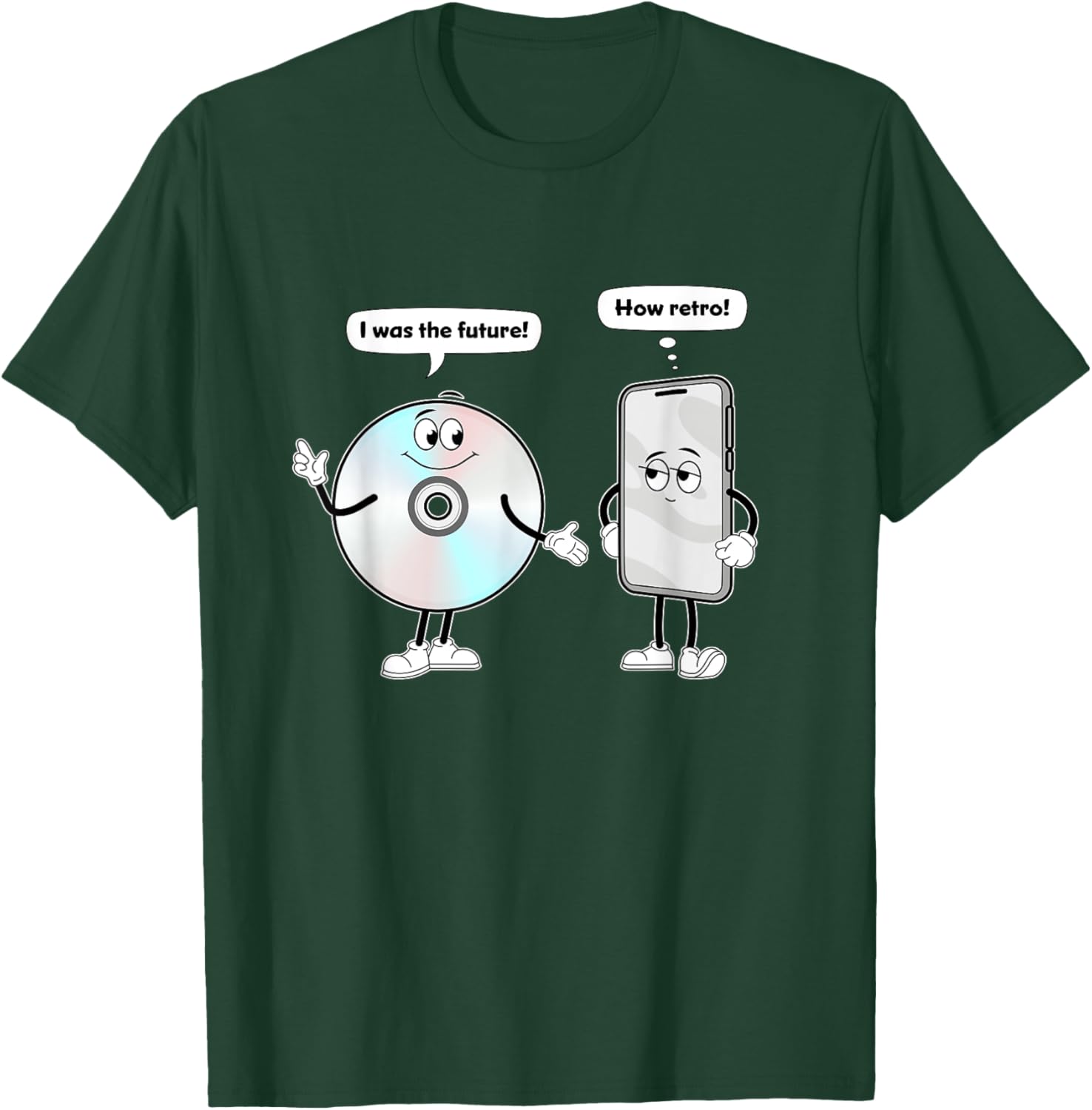 CD vs Smartphone Technology Past vs Future T-Shirt for Music Lovers - 10