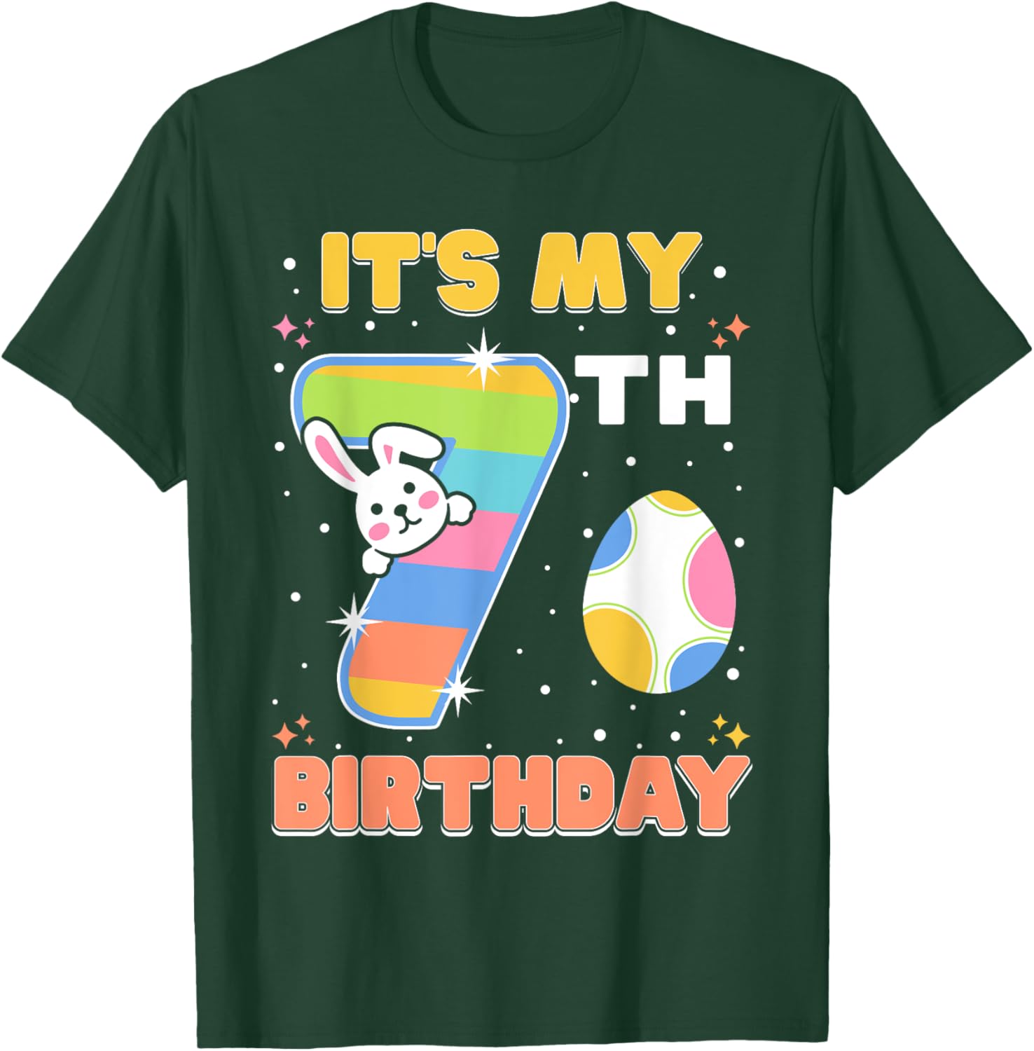 It's My 7th Birthday Easter Bunny T-Shirt for Kids Fun Gift - 11