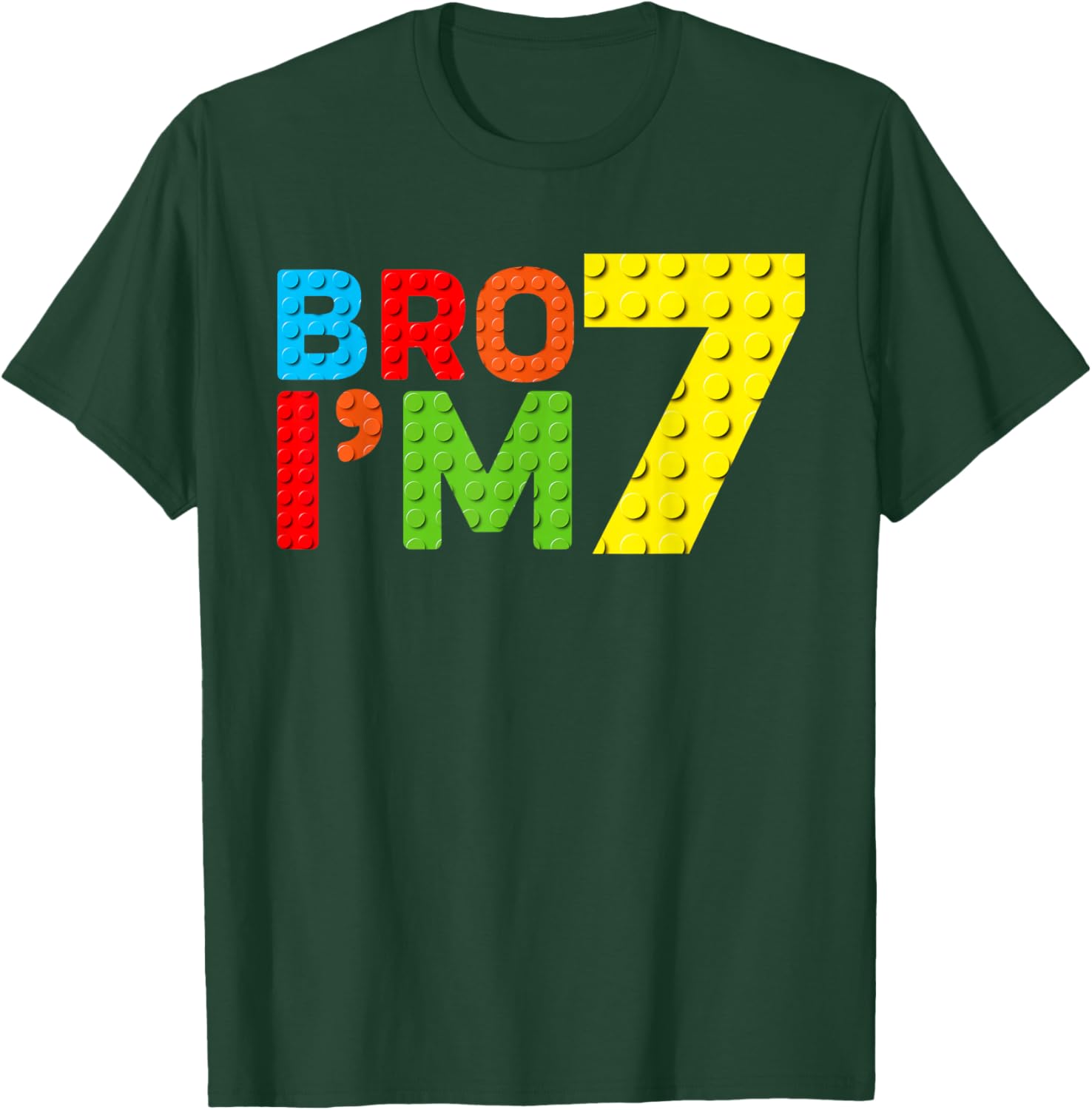 Adorable Boys 7th Birthday Building Block T-Shirt for Fun Celebration - 13