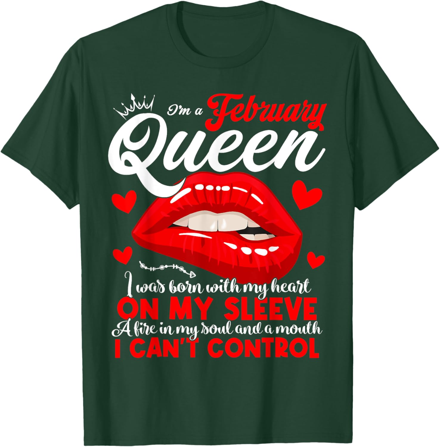 February Birthday Queen T-Shirt for Women and Girls - Celebrate Your Shine - 1