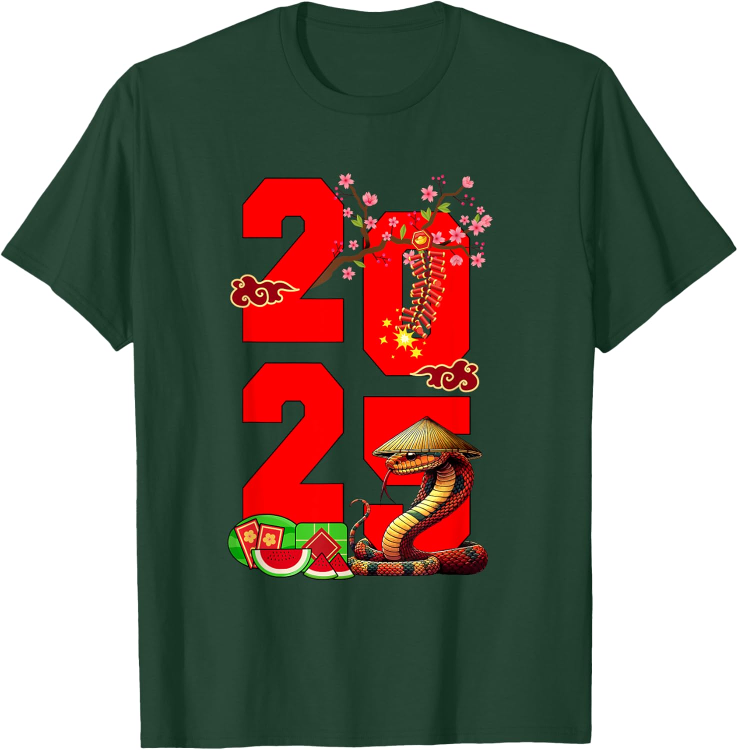 2025 Vietnamese Lunar New Year Snake Family T-Shirt for Festive Fun - 22