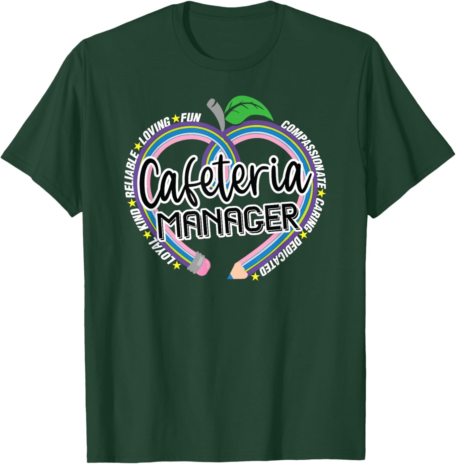 Cafeteria Manager T-Shirt for School Lunch Heroes - Fun Food Services Tee - 5