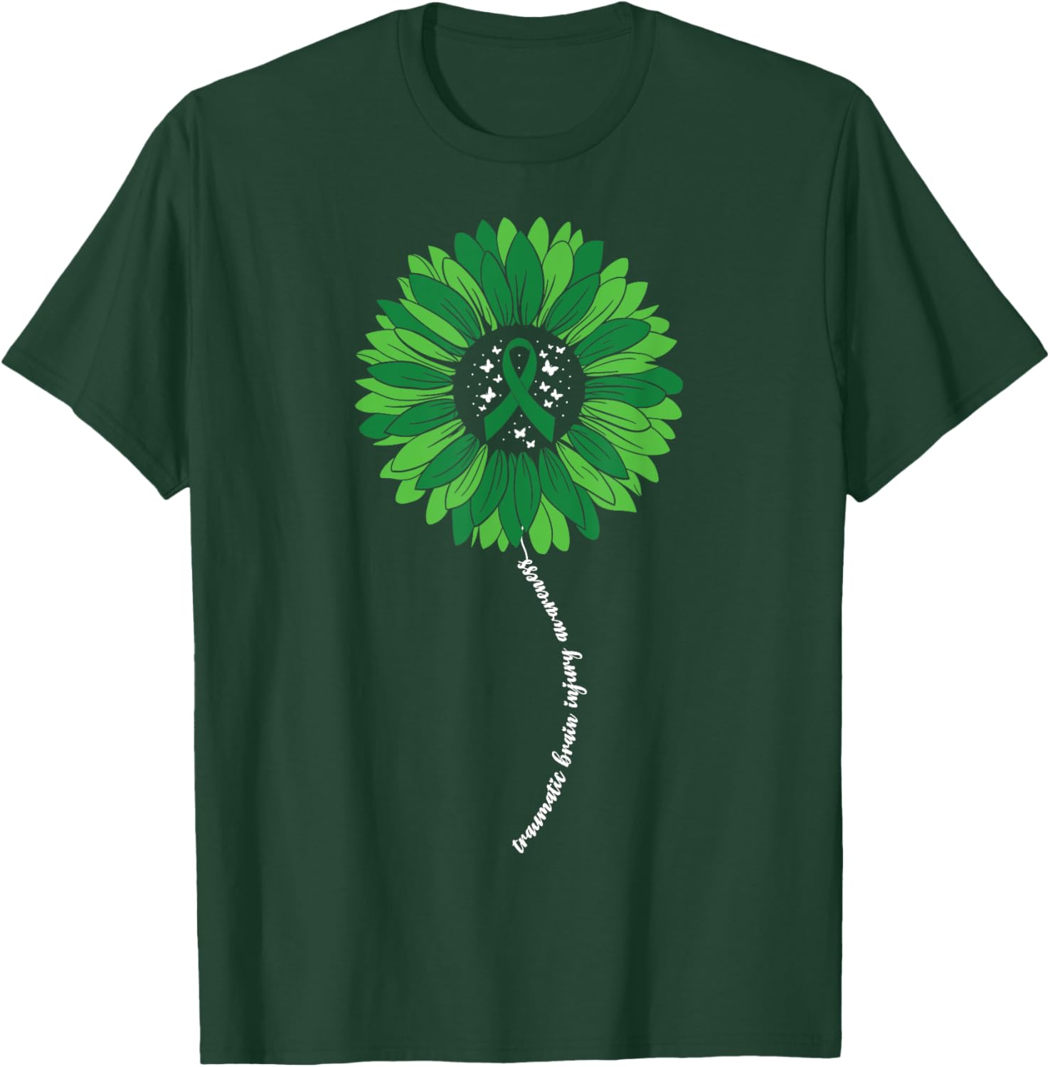 Support TBI Awareness with Sunflower Design Women's T-Shirt - 9