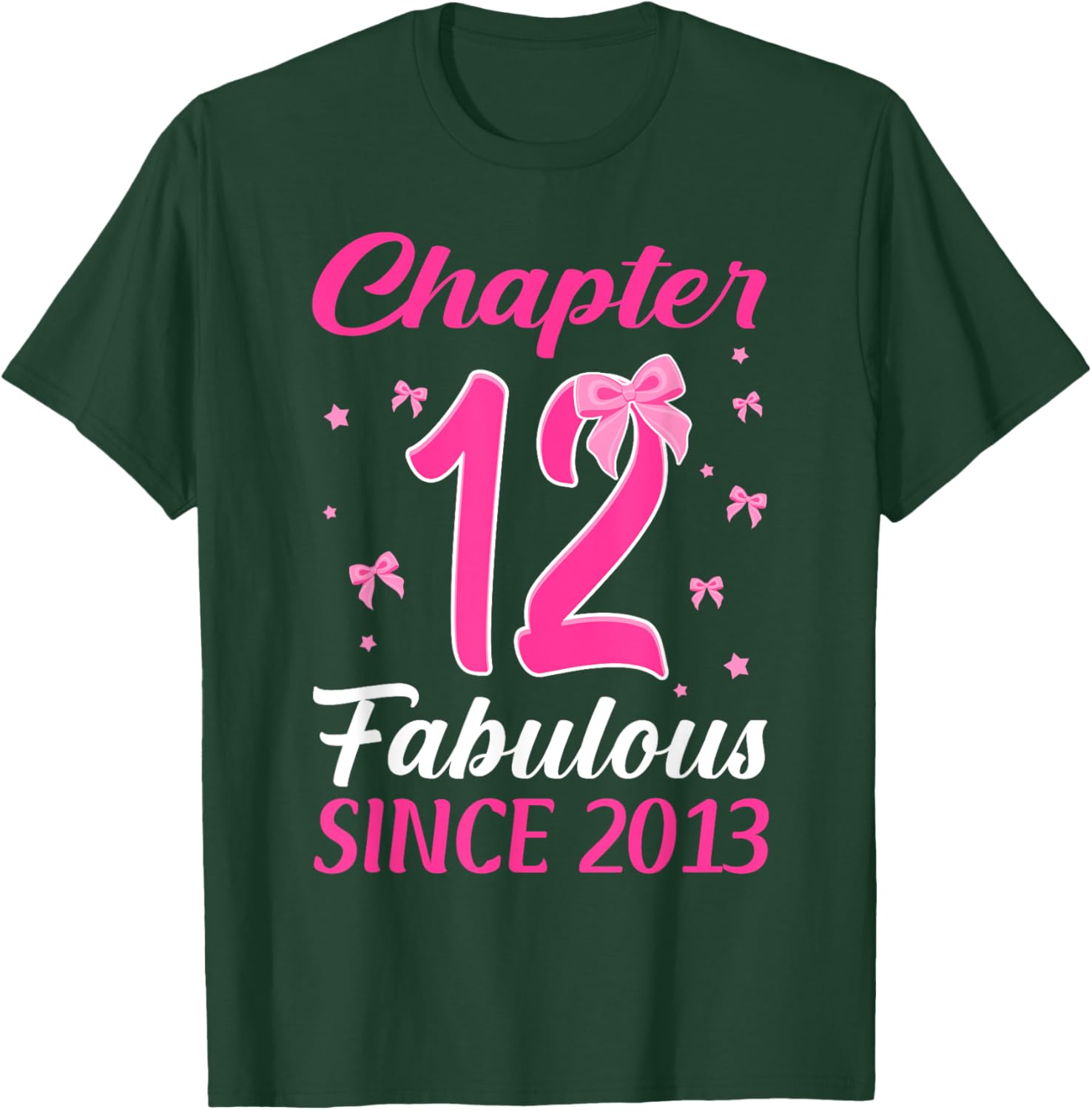 Fabulous Since 2013 Happy 12th Birthday Girl T-Shirt for Celebrations - 16