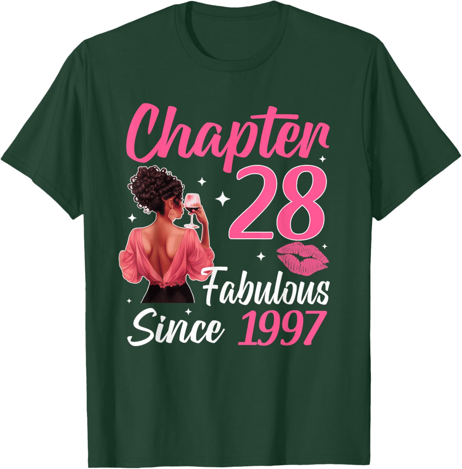 Fabulous Since 1997 28th Birthday T-Shirt for Black Women Celebrate in Style - 11