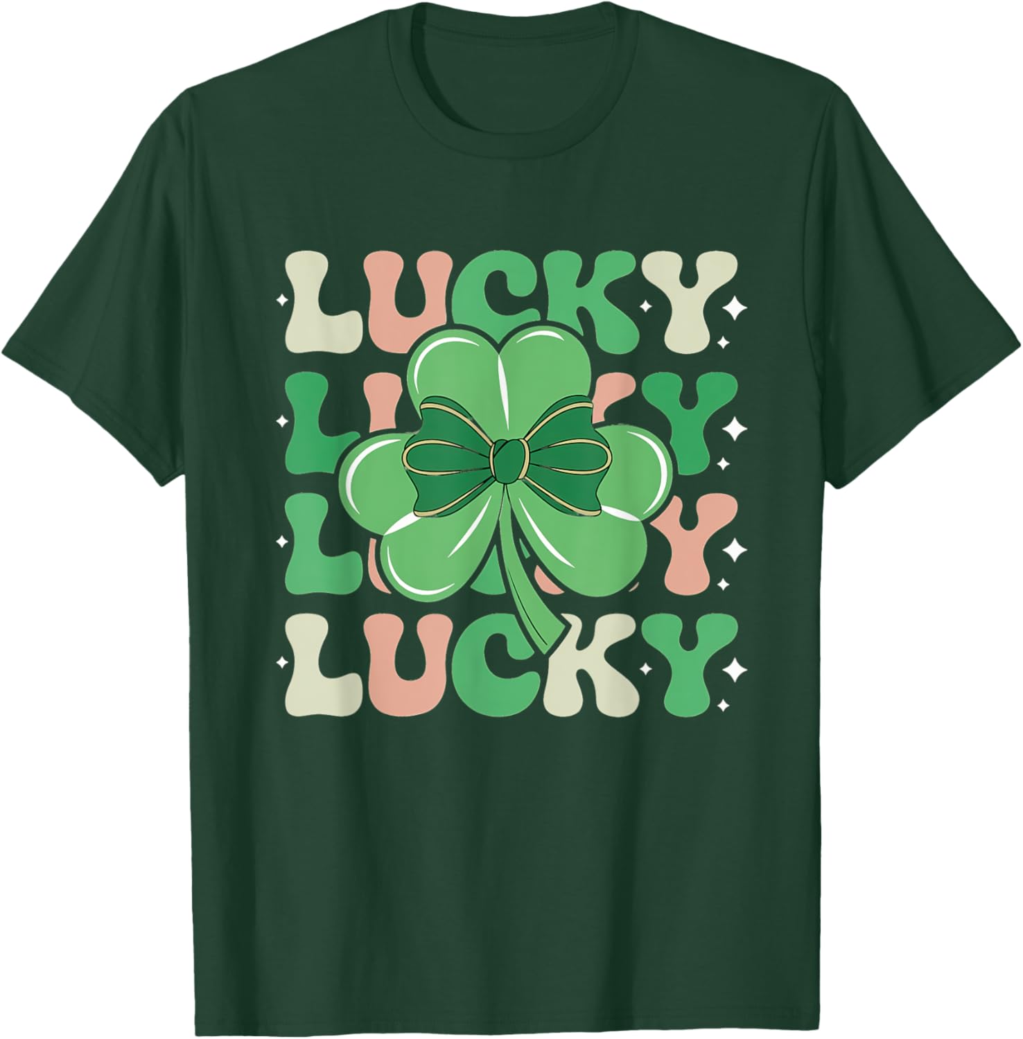 Charming St Patricks Day Girls Coquette Bow T-Shirt for Festive Fun - 5