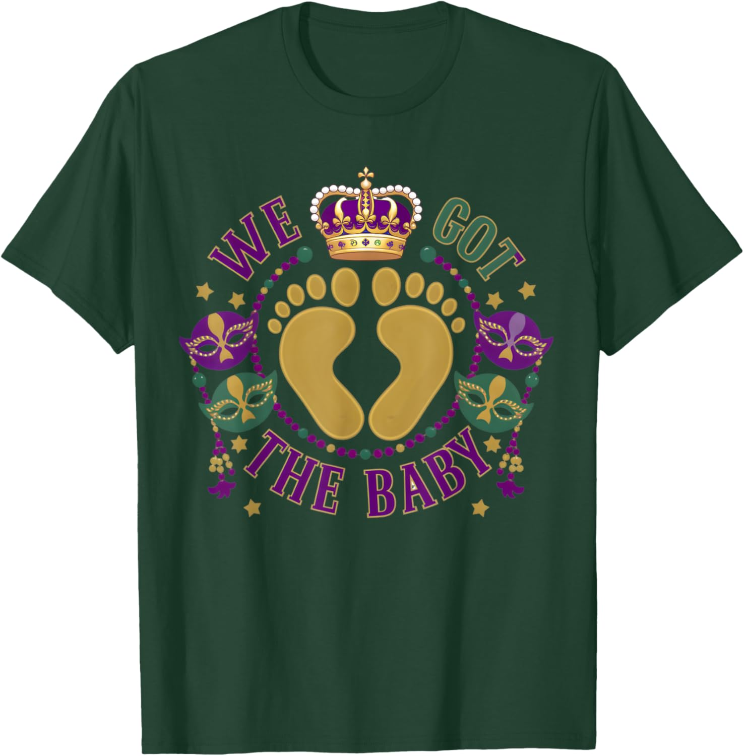 We Got The Baby Mardi Gras Pregnancy Announcement T-Shirt for Moms - 24