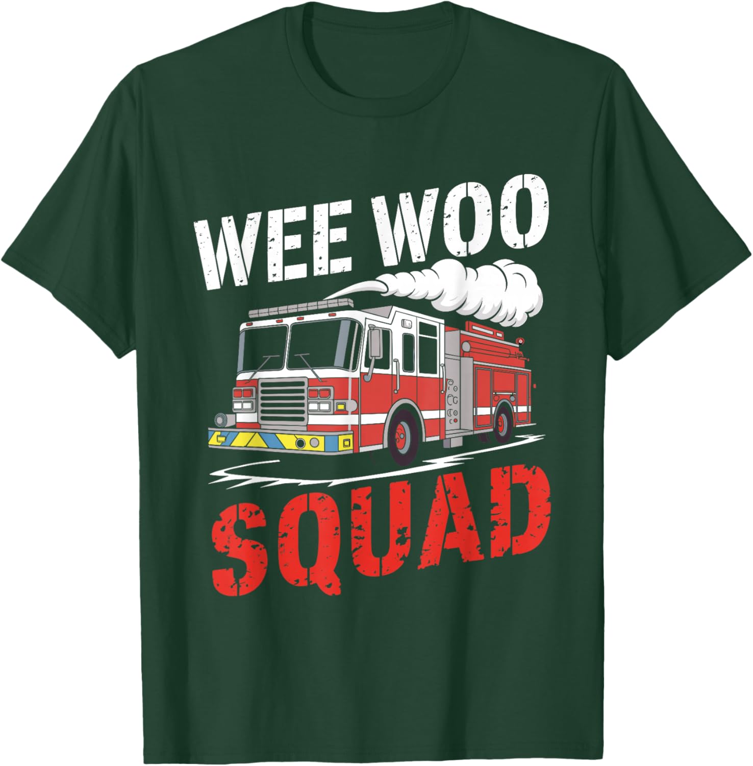 Wee Woo Squad Funny Firefighter Fire Truck T-Shirt for Men and Women - 10
