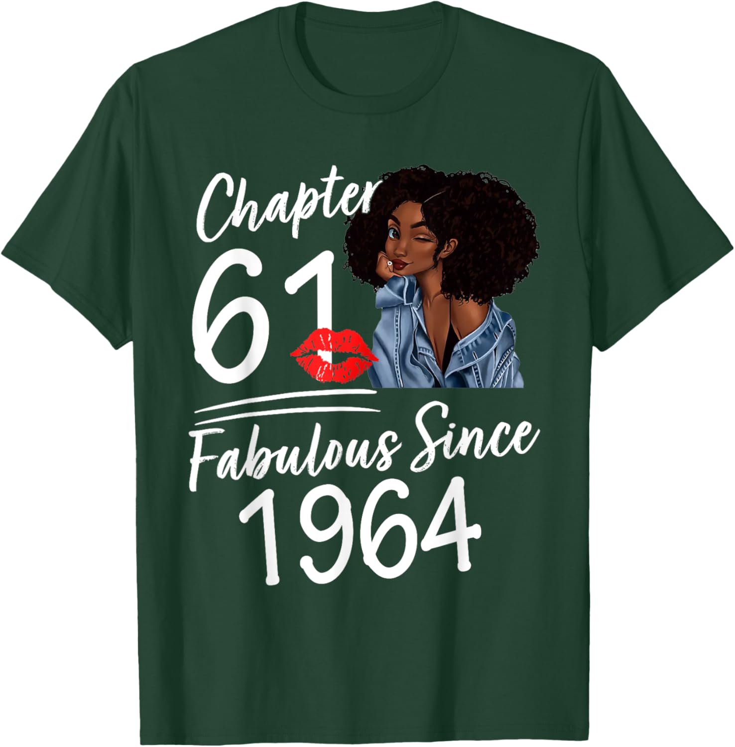 Fabulous Since 1964 61st Birthday Melanin T-Shirt for Women - 6