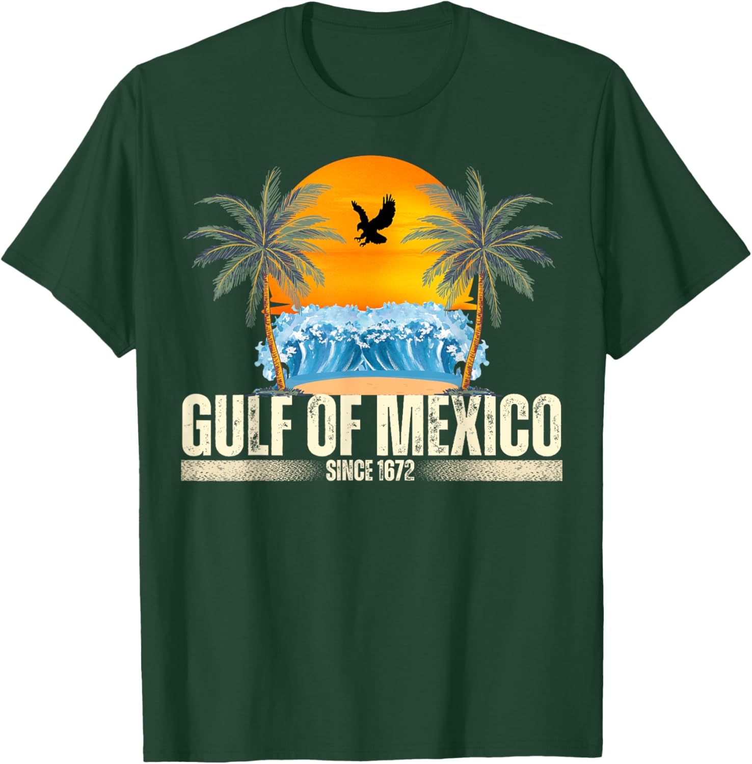 Vintage Gulf of Mexico Beach T-Shirt Since 1672 Retro Style Clothing - 11