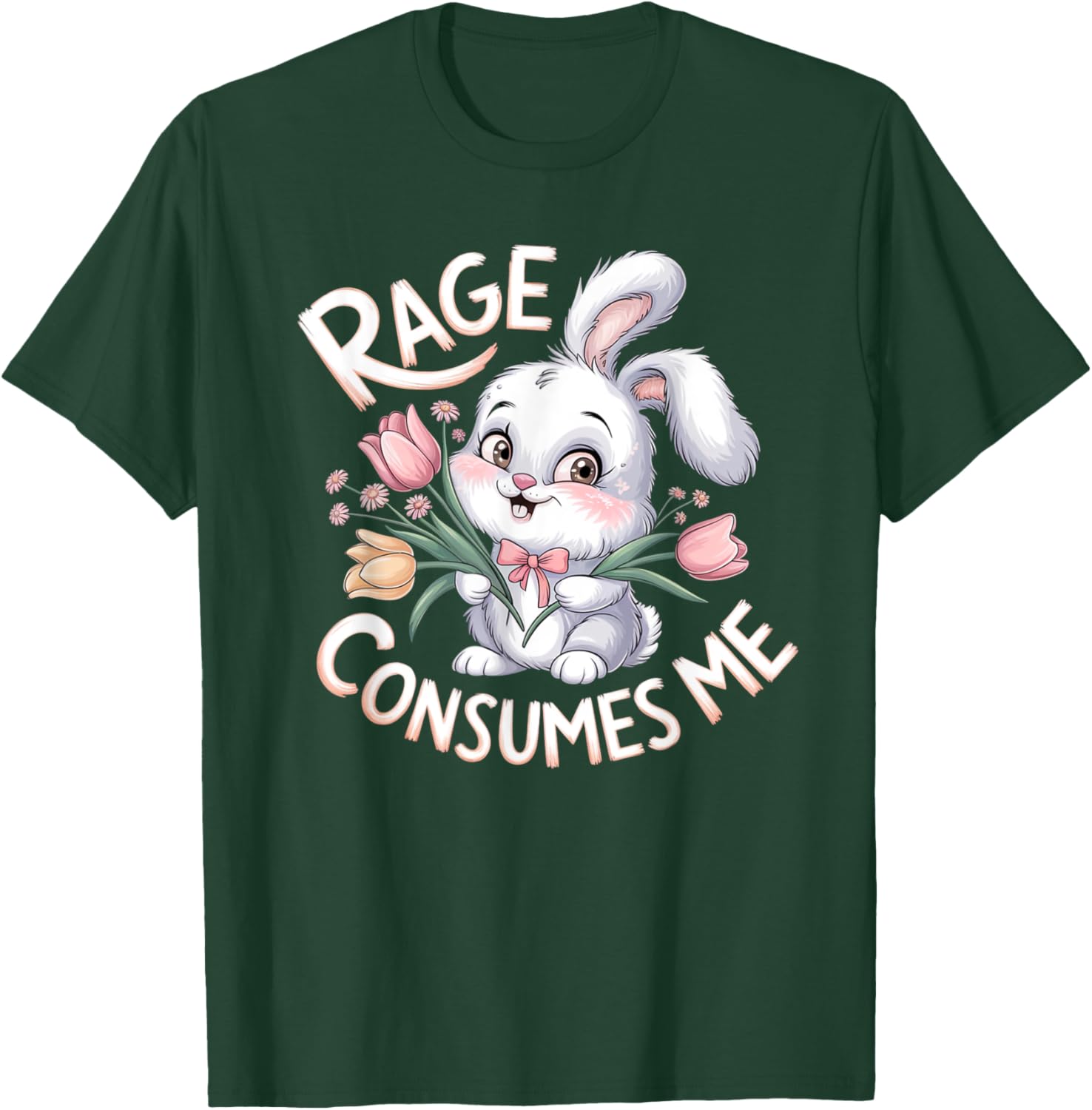 Bunny Rage Consumes Me Funny Rabbit T-Shirt for Animal Lovers - 6