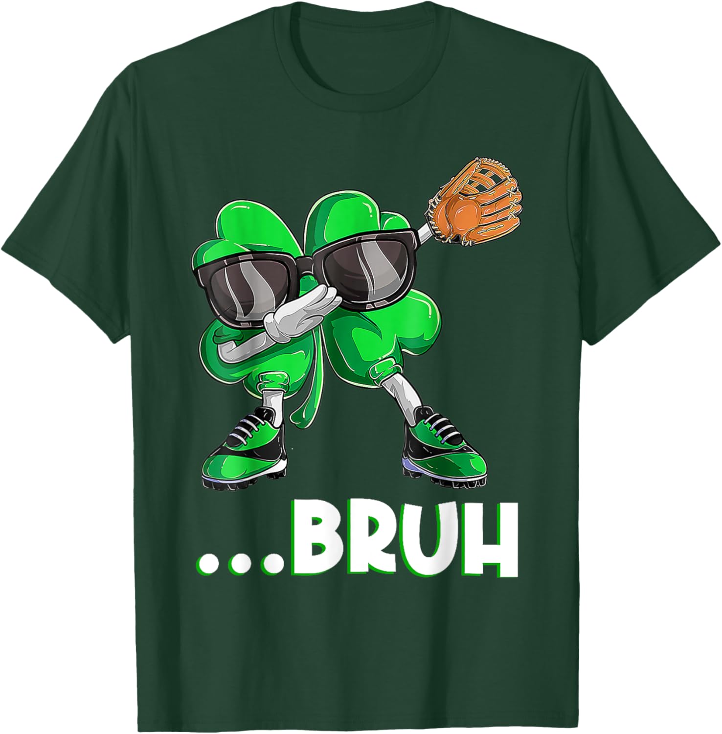 Bruh Dabbing Shamrock T-Shirt for St Patrick's Day - Fun Men's Apparel - 1