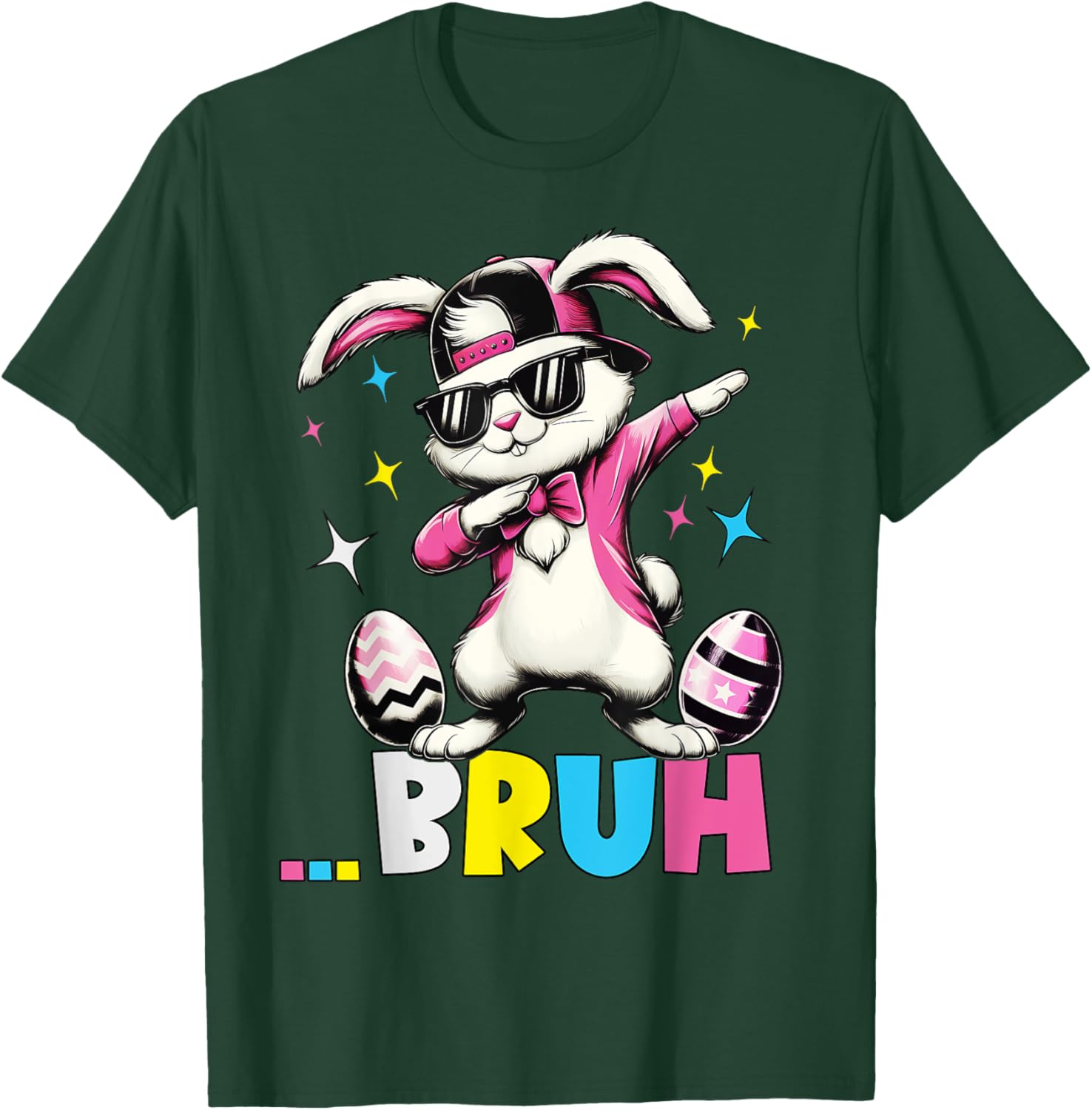 Cool Dabbing Bunny Sunglasses Easter T-Shirt for Kids and Teens - 23