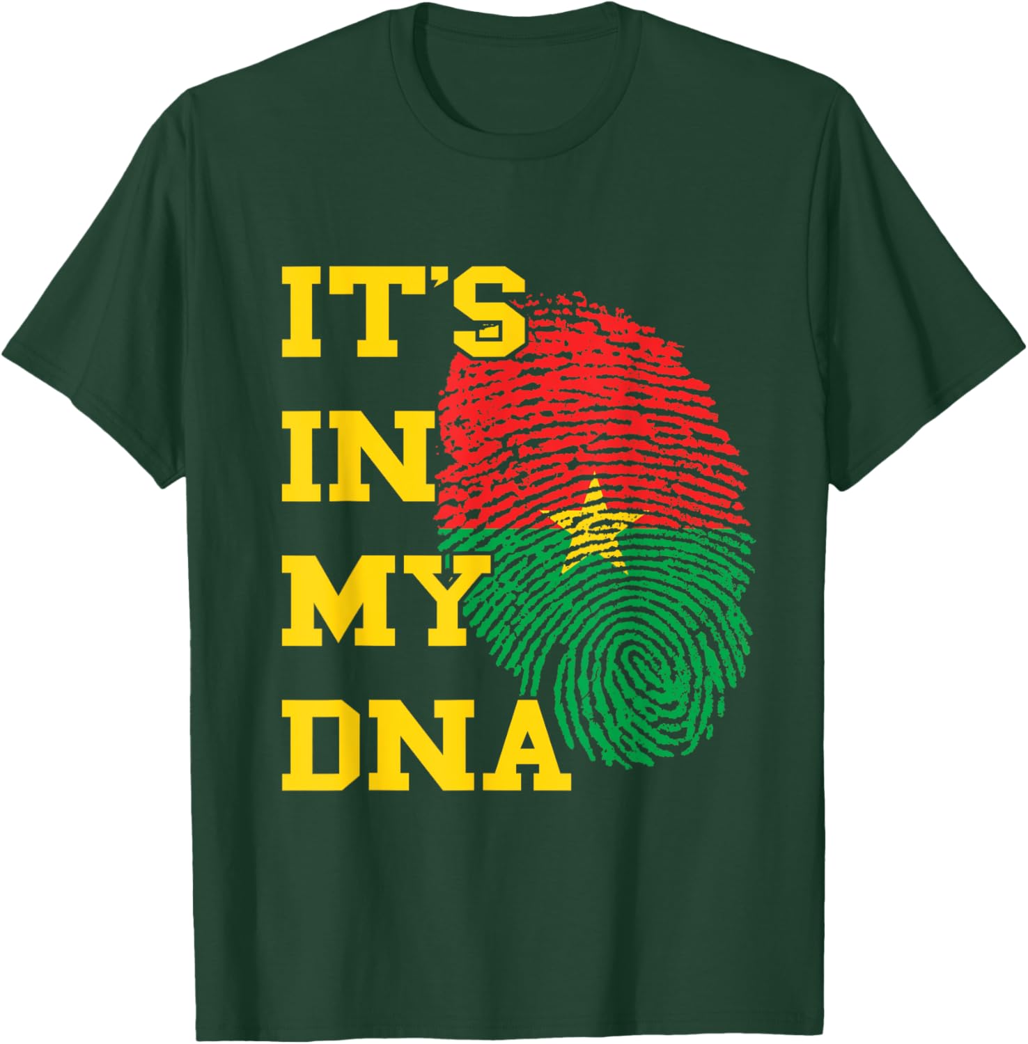 Burkina Faso It's In My DNA Flag Thumbmark T-Shirt for Proud Fans - 22