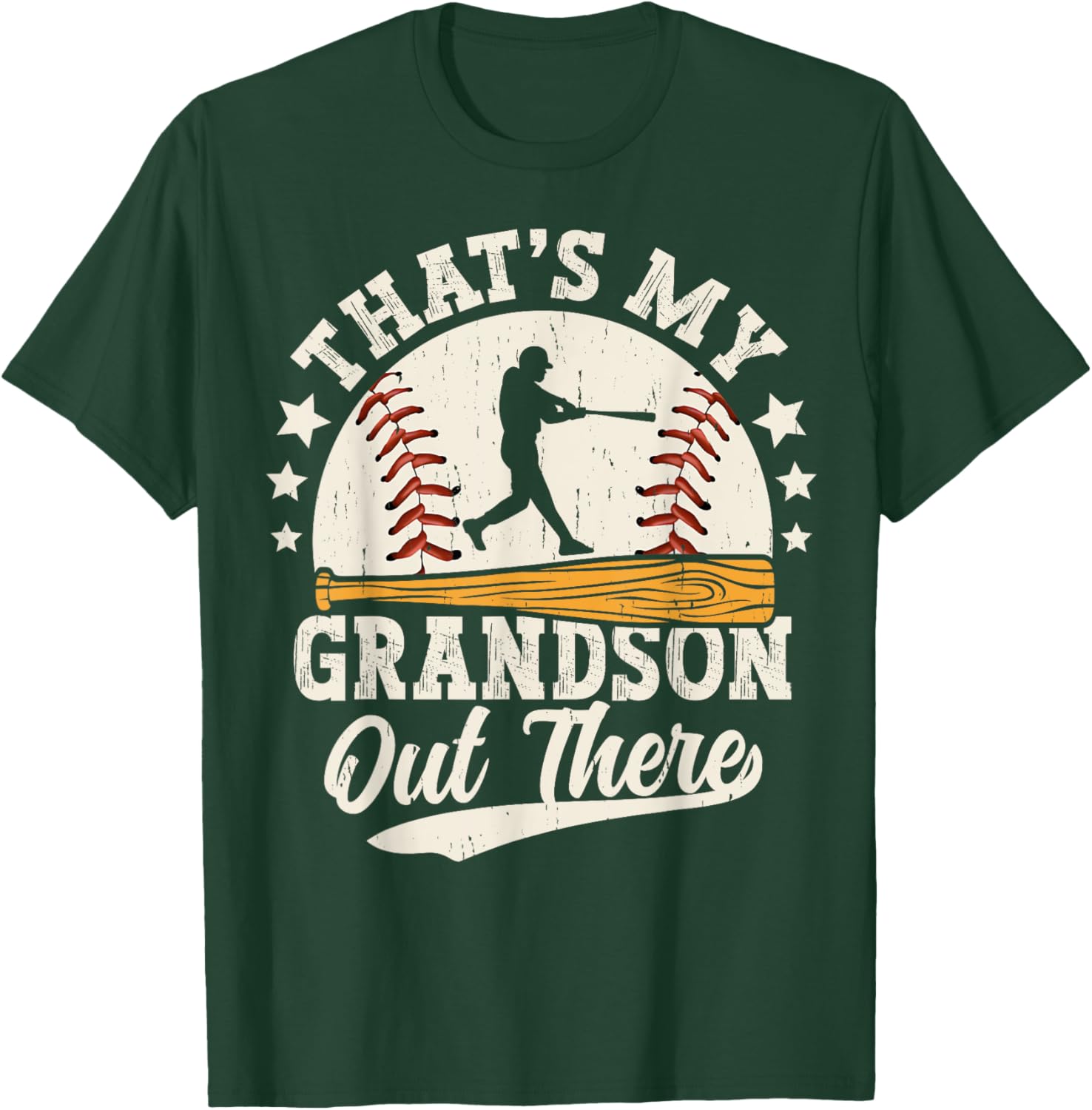 Baseball Grandma Grandpa That's My Grandson Out There T-Shirt - 1